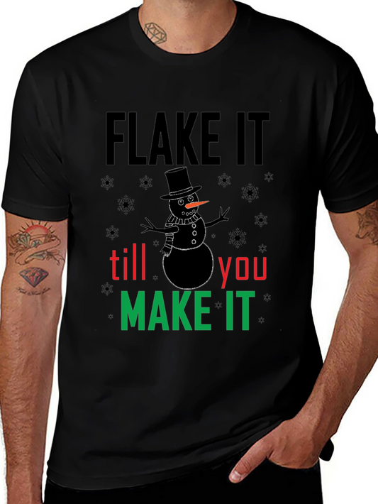 Flake It Snowman Graphic Tee