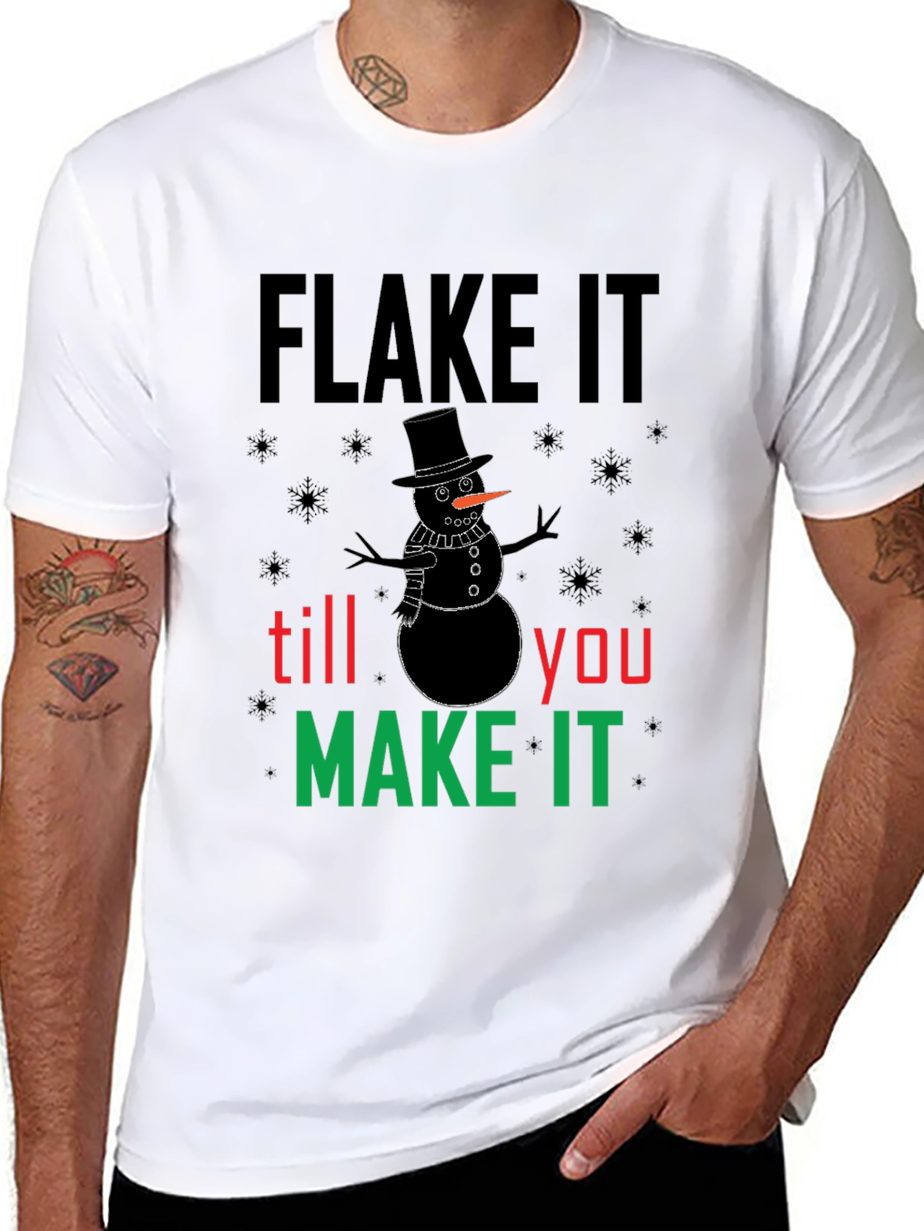 Flake It Snowman Graphic Tee