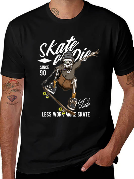 Skate or Die Skeleton Graphic T-Shirt