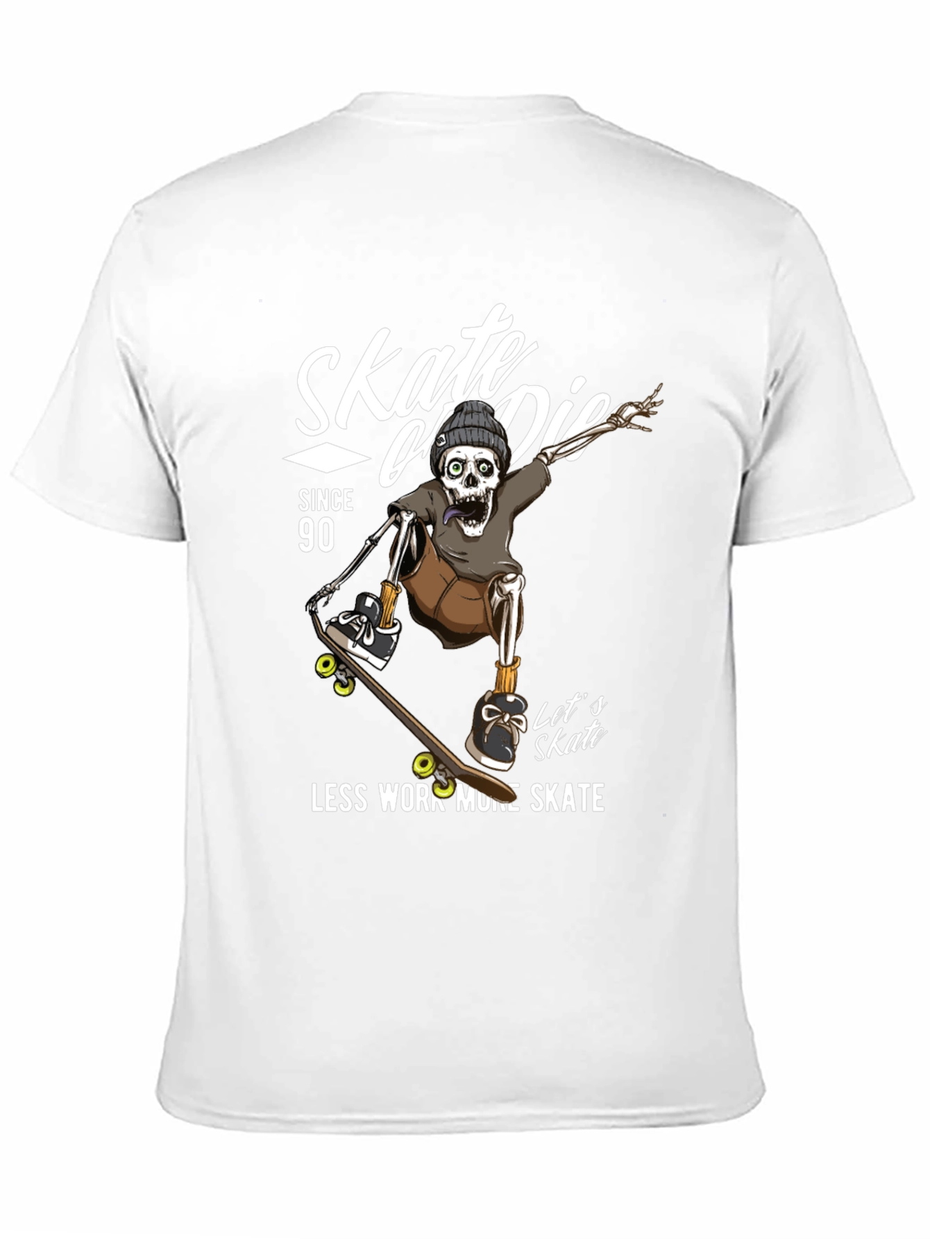Skate or Die Skeleton Graphic T-Shirt