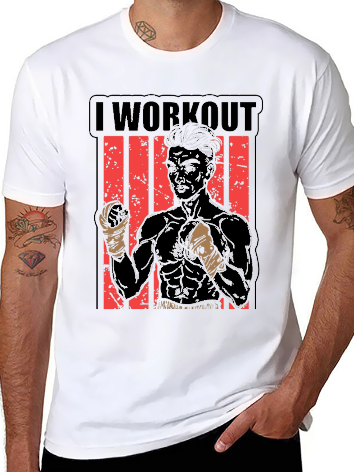 I Workout Graphic Tee - Fitness Inspired T-Shirt