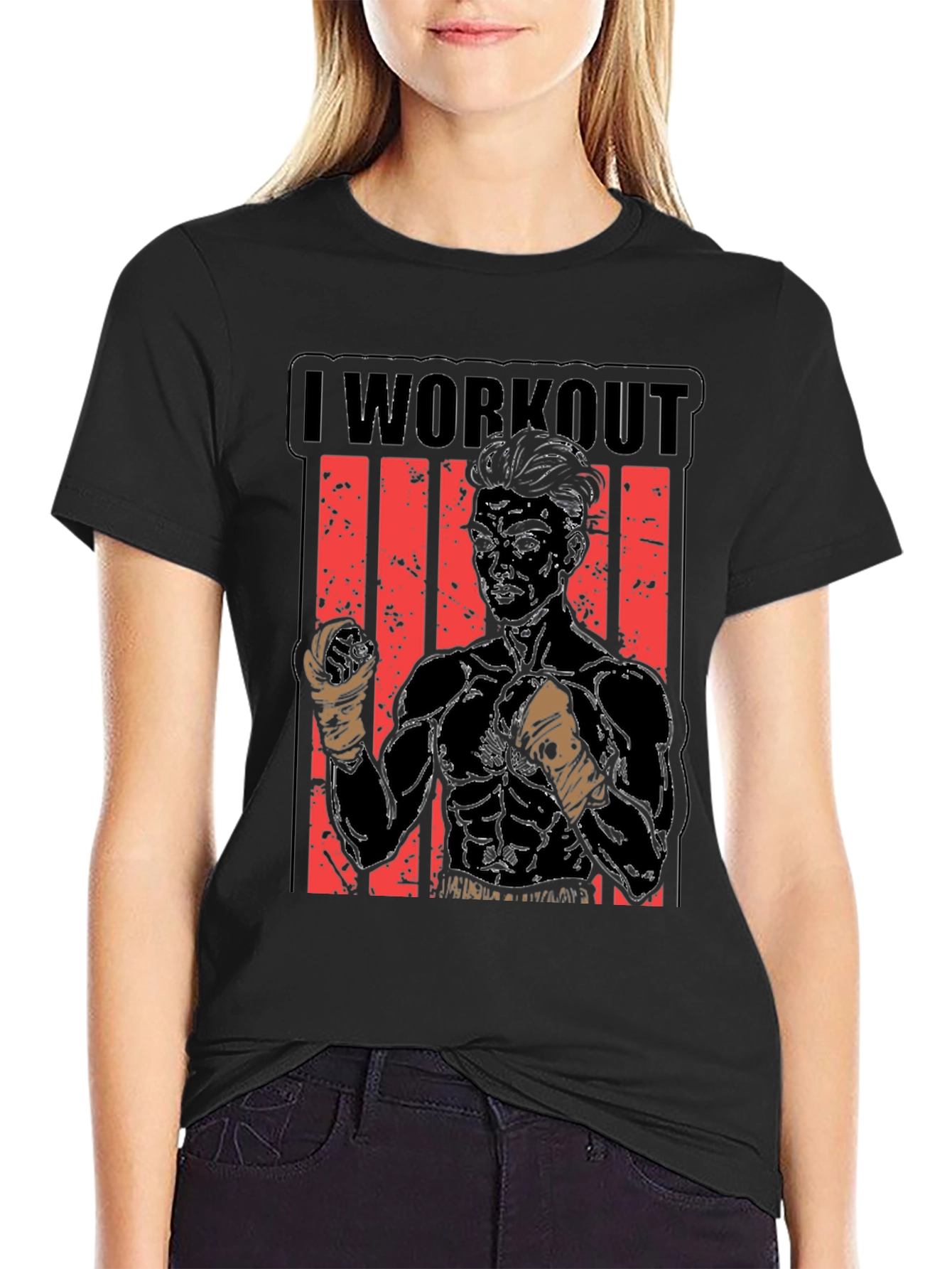 I Workout Graphic Tee - Fitness Inspired T-Shirt