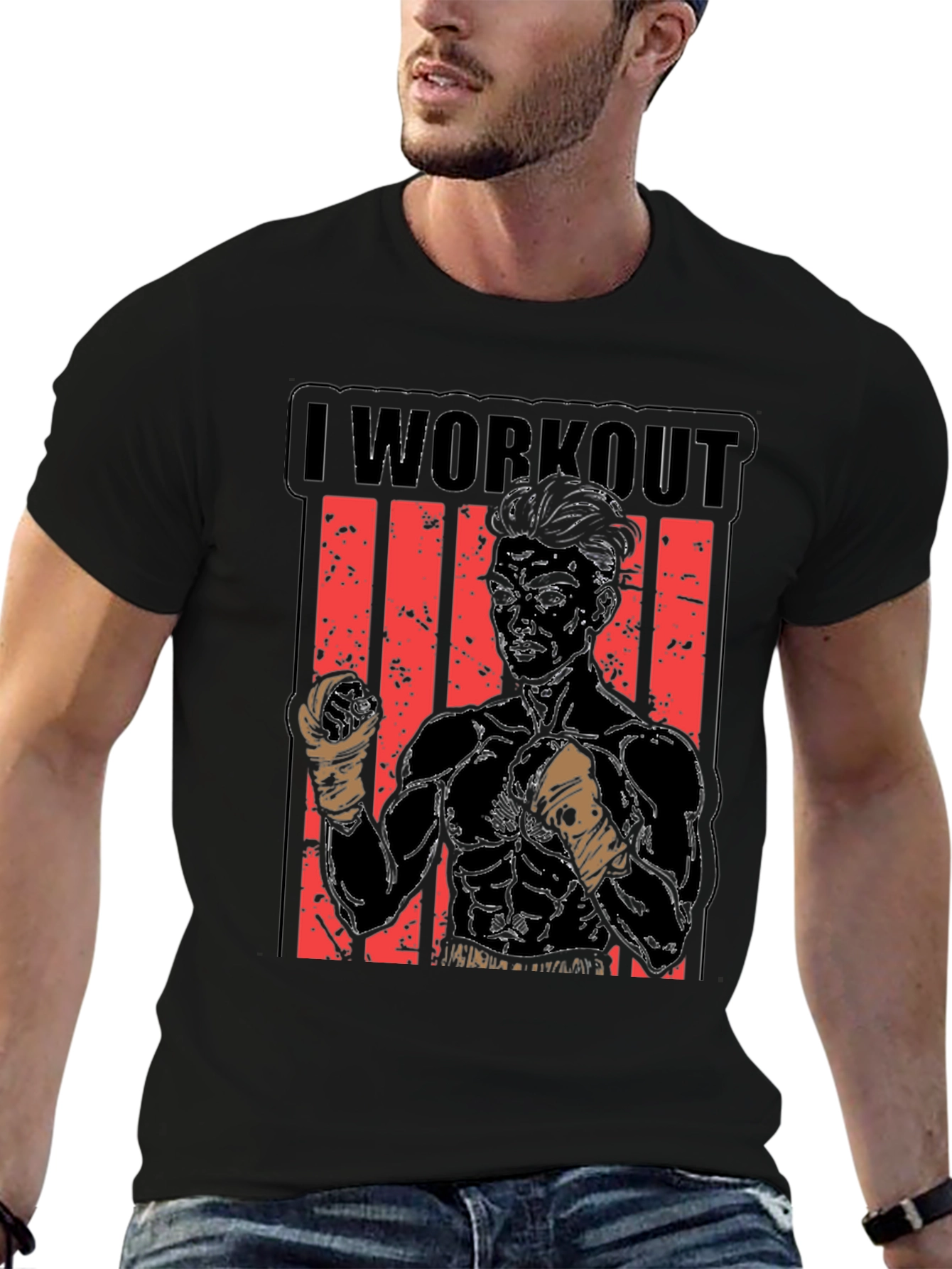 I Workout Graphic Tee - Fitness Inspired T-Shirt