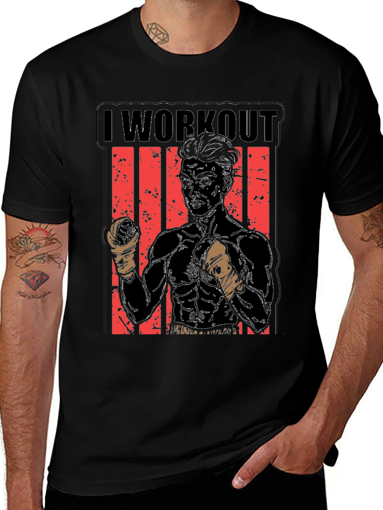 I Workout Graphic Tee - Fitness Inspired T-Shirt