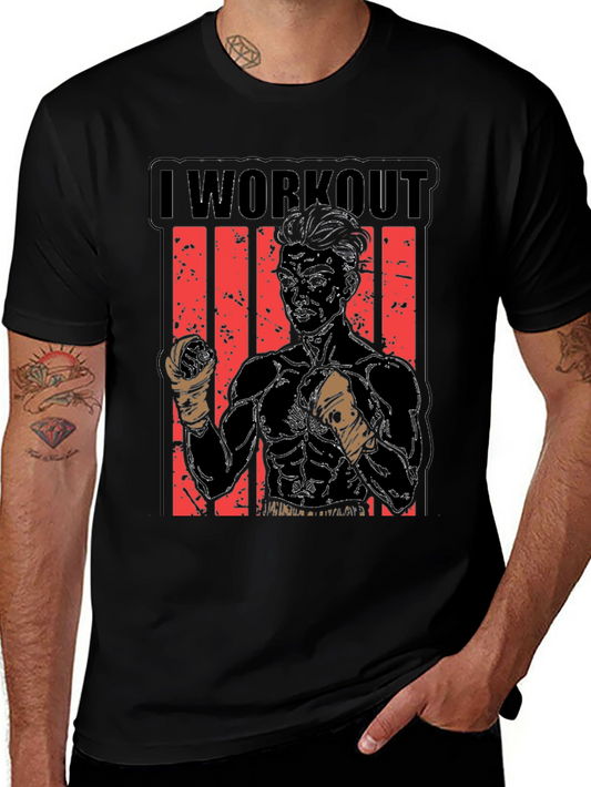 I Workout Graphic Tee - Fitness Inspired T-Shirt