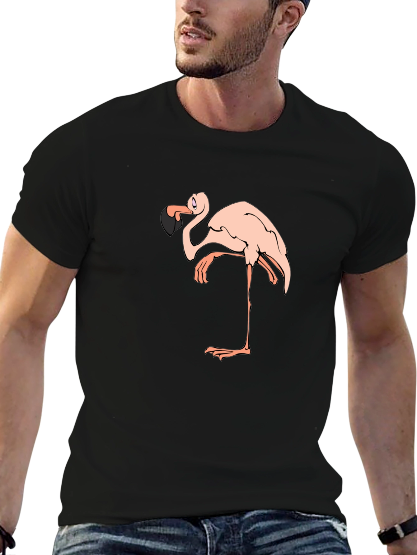 Black Flamingo Graphic T-Shirt