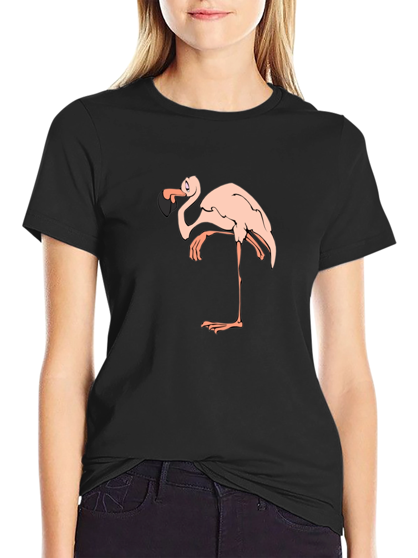 Black Flamingo Graphic T-Shirt