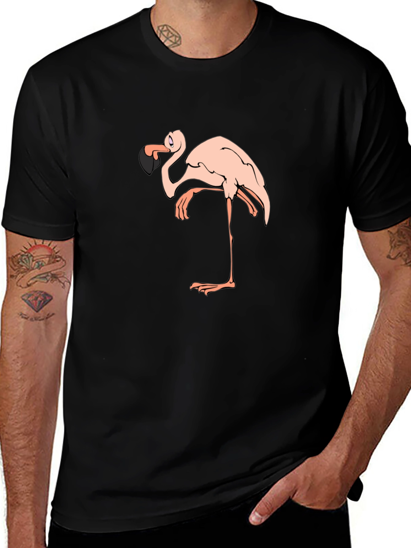 Black Flamingo Graphic T-Shirt