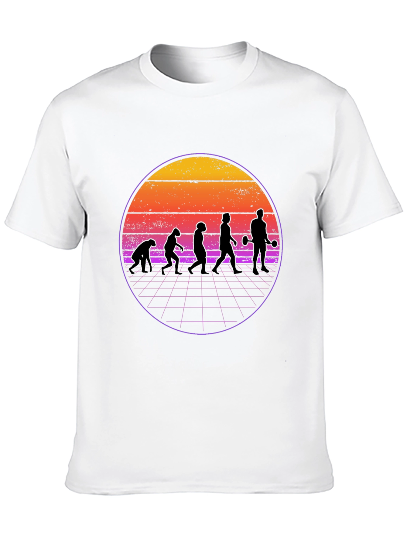 Evolution Gym T-Shirt Retro Weightlifting Tee