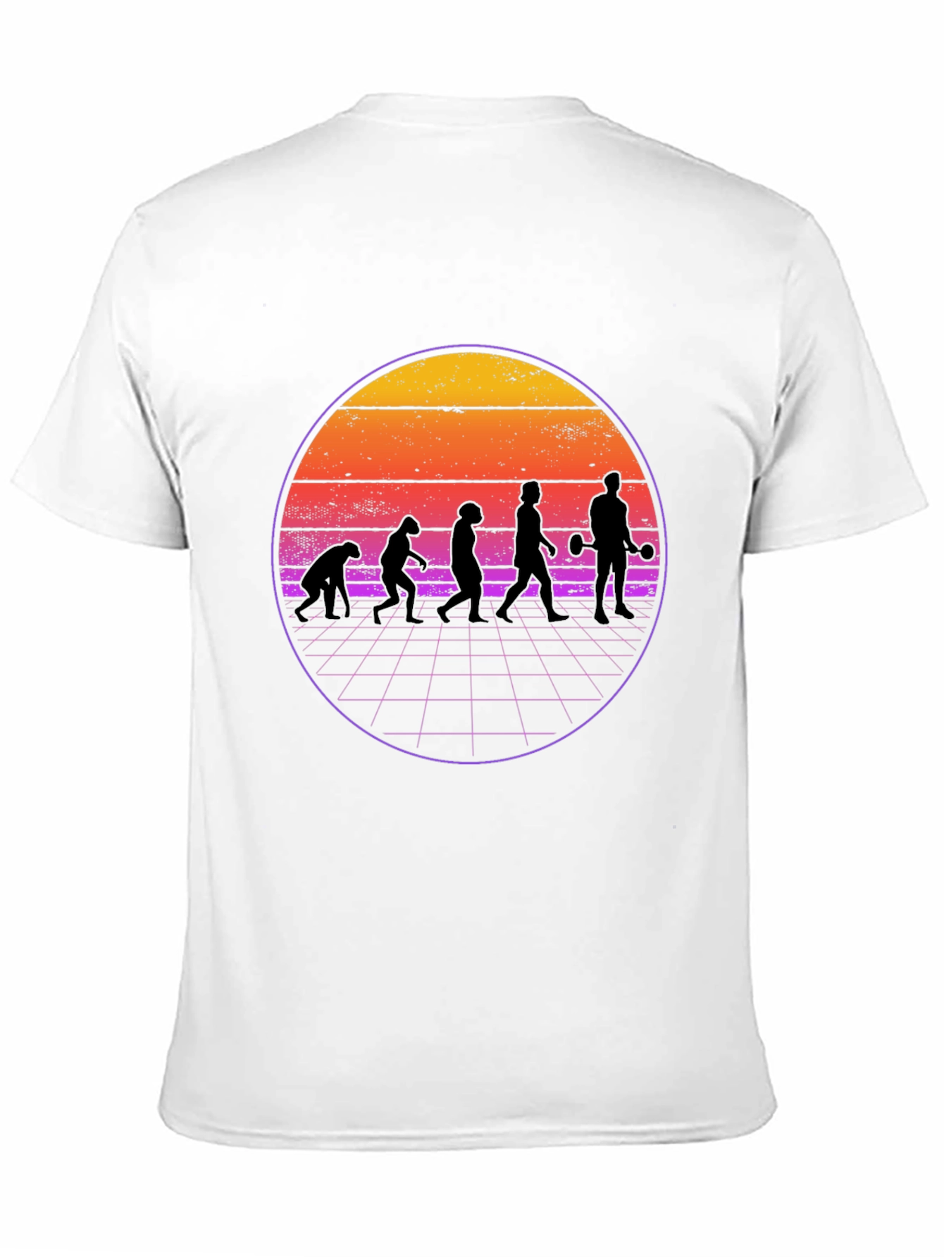 Evolution Gym T-Shirt Retro Weightlifting Tee