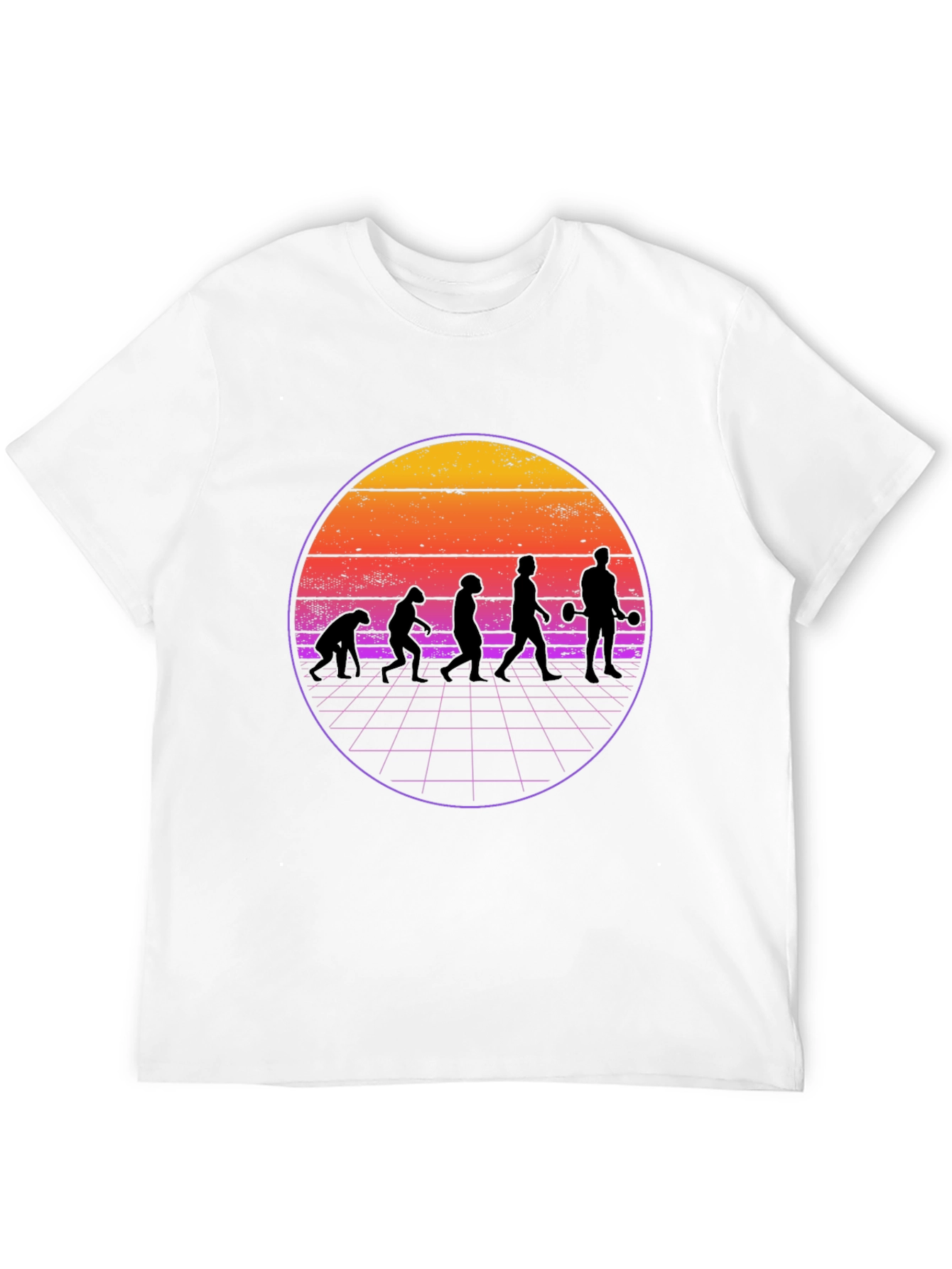 Evolution Gym T-Shirt Retro Weightlifting Tee