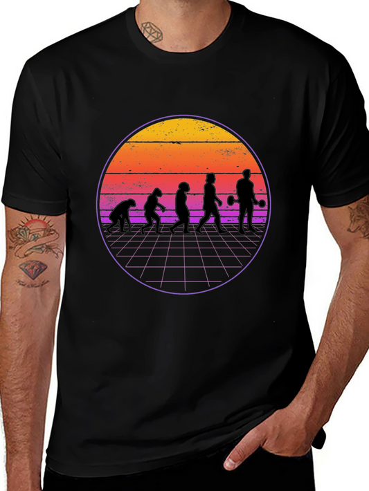 Evolution Gym T-Shirt Retro Weightlifting Tee