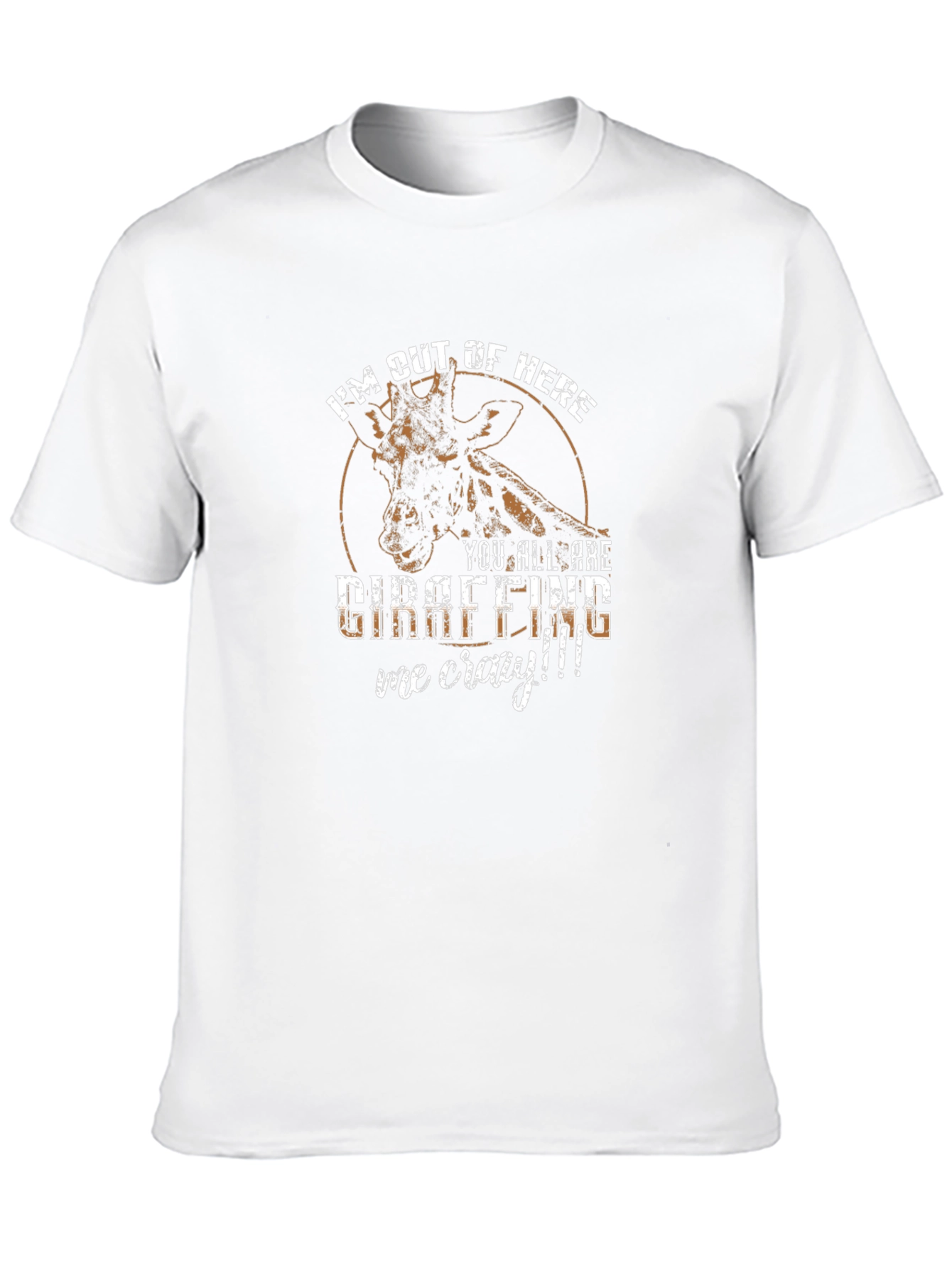 Funny Giraffe Graphic Tee - Im Out Of Here
