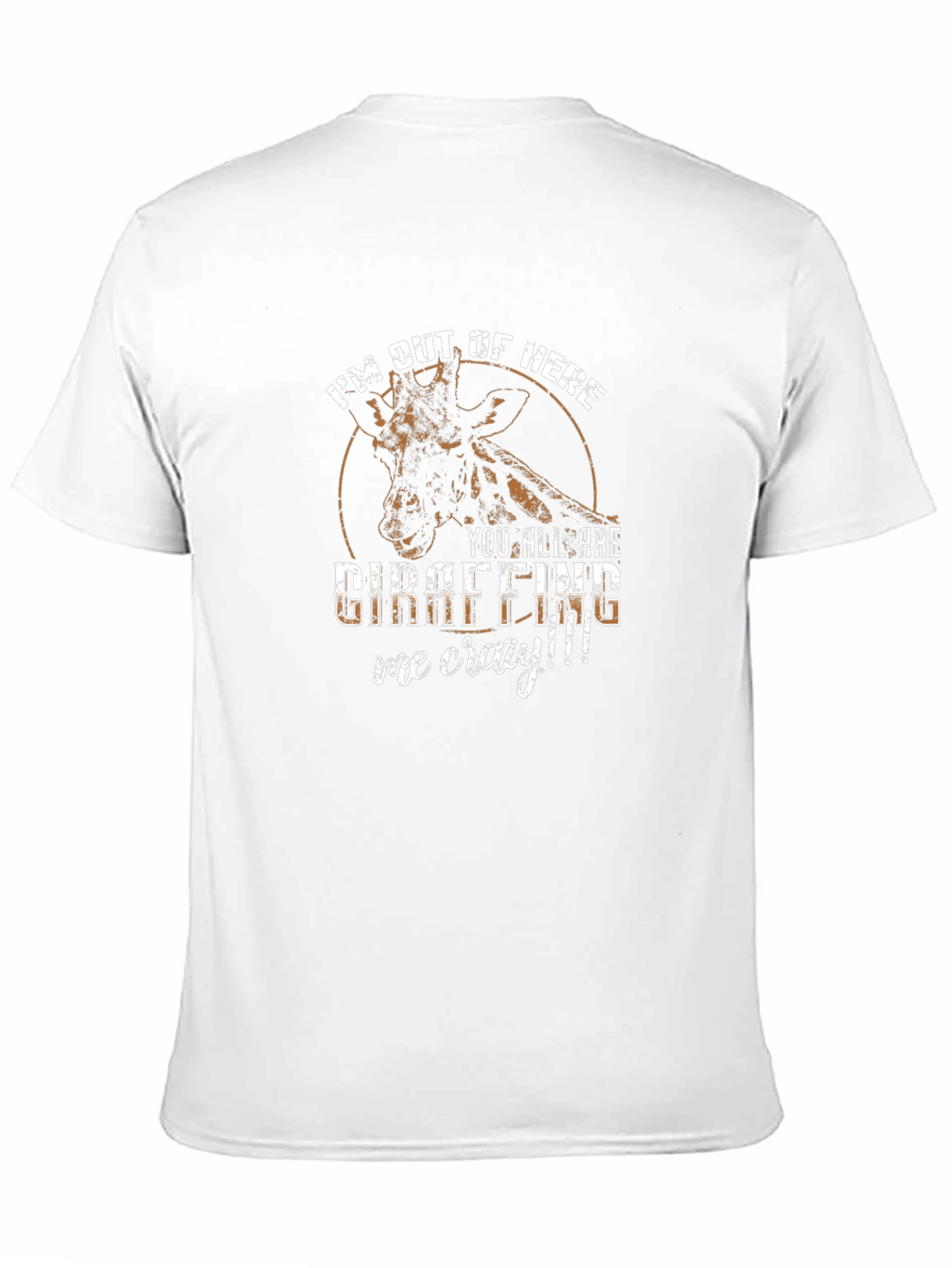 Funny Giraffe Graphic Tee - Im Out Of Here