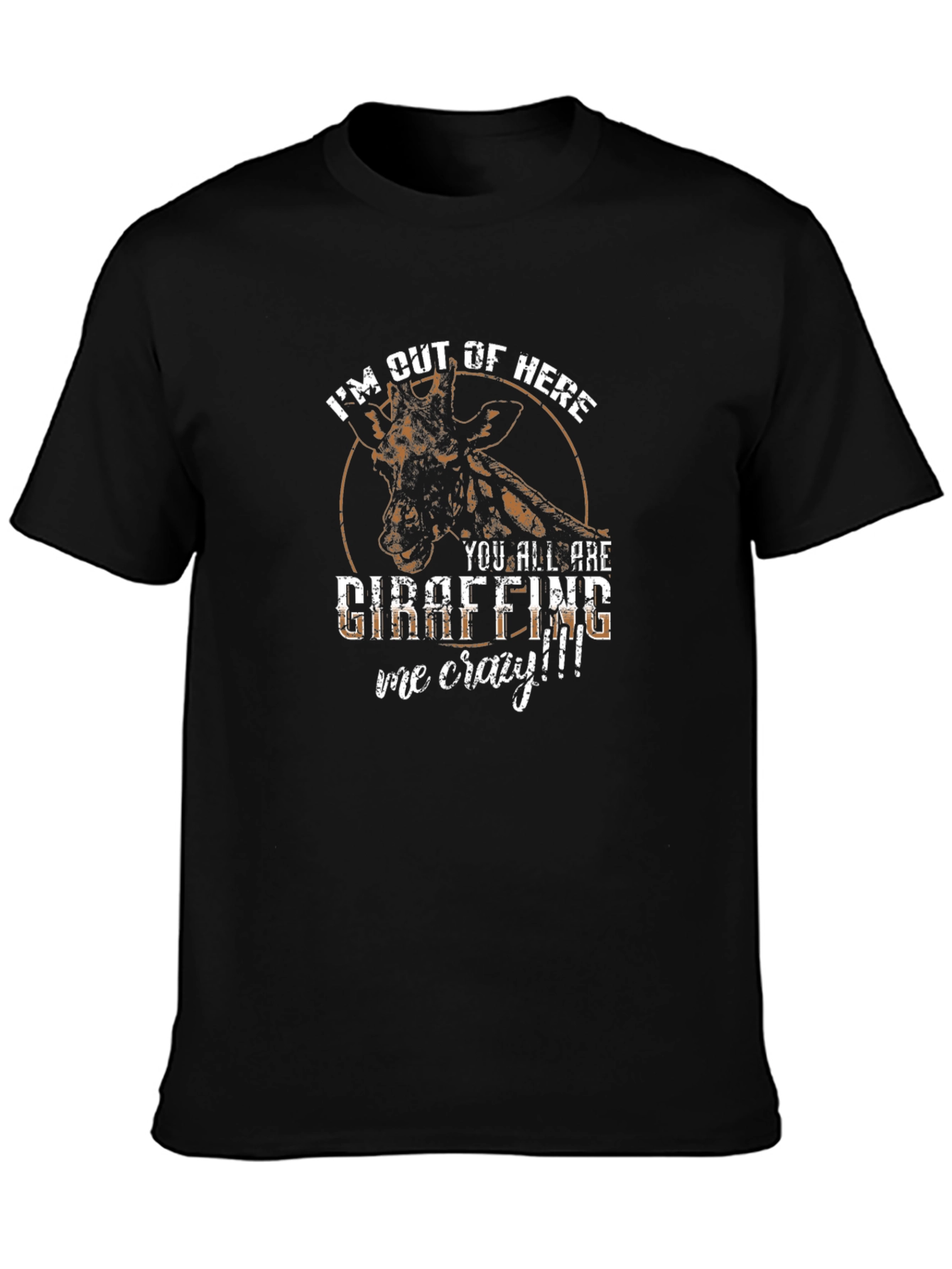 Funny Giraffe Graphic Tee - Im Out Of Here