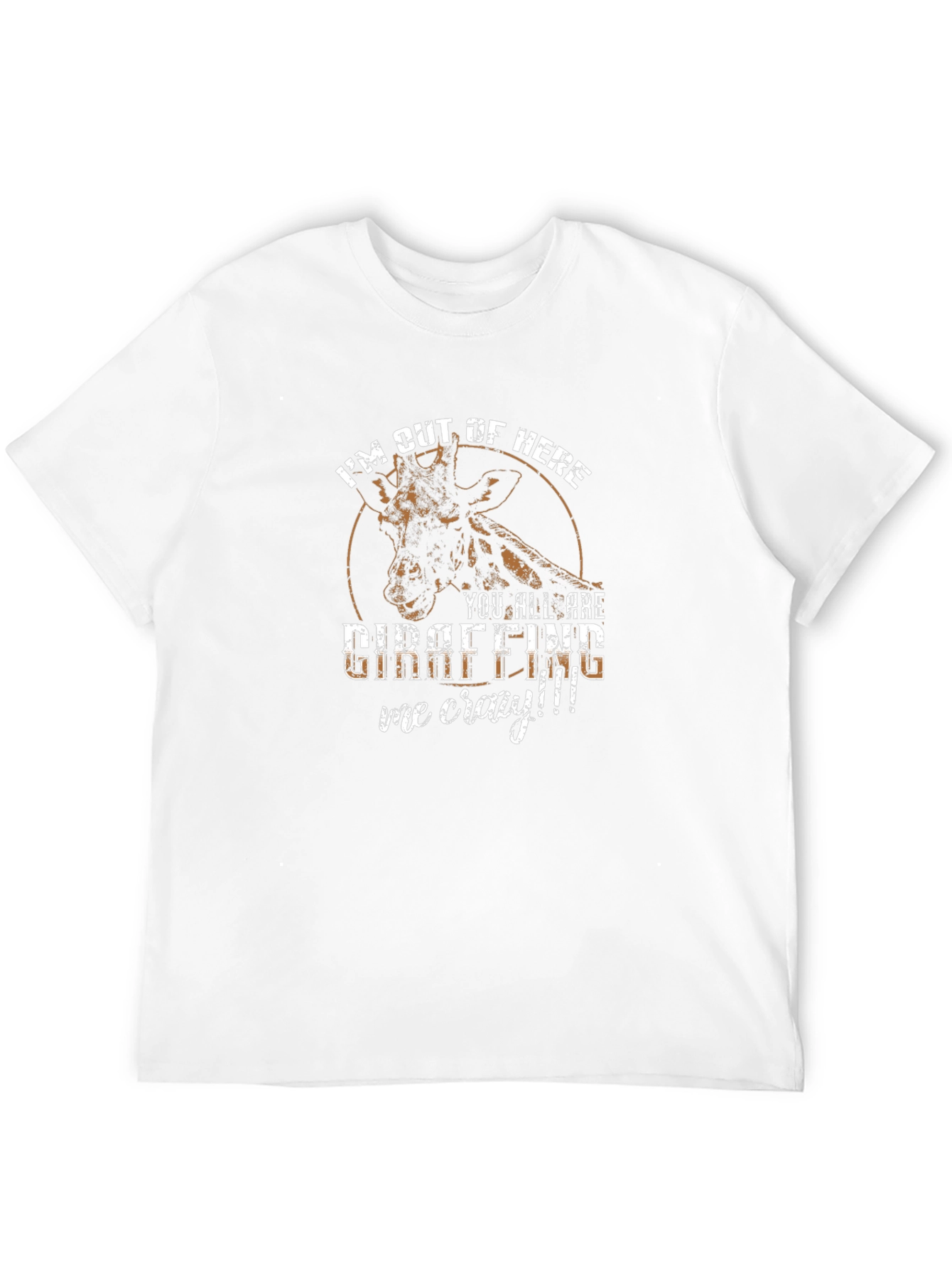 Funny Giraffe Graphic Tee - Im Out Of Here