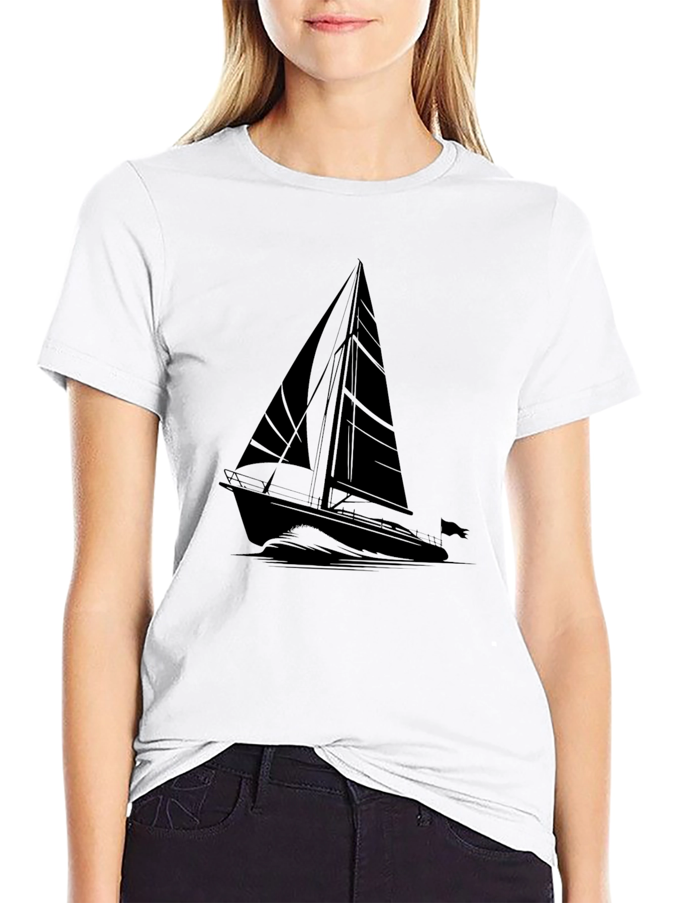 Black Sailboat T-Shirt