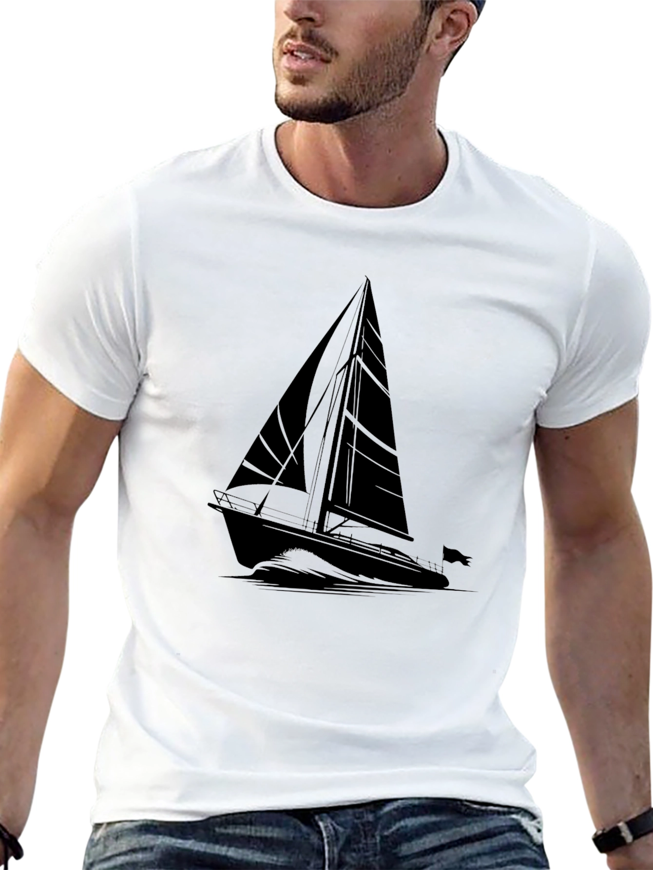 Black Sailboat T-Shirt