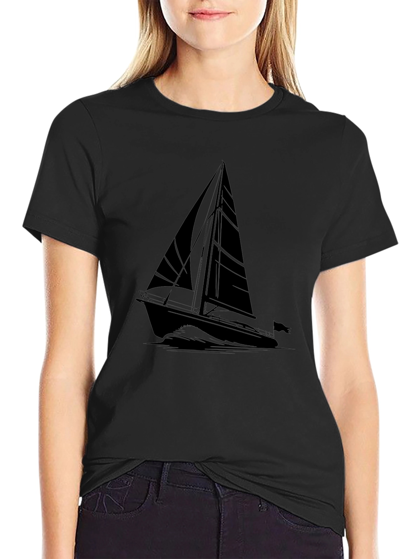 Black Sailboat T-Shirt