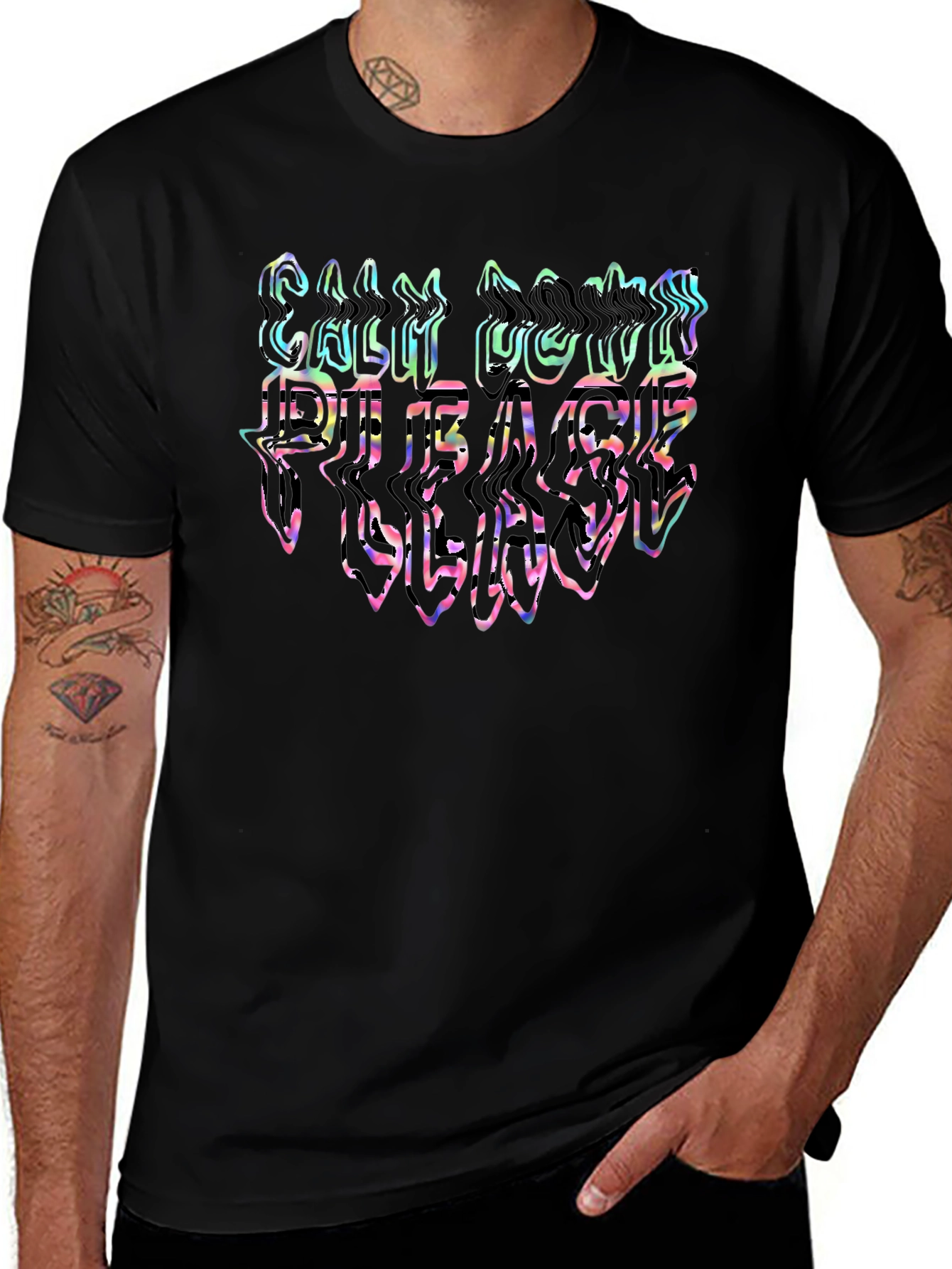 Cool Graphic Tee - Calm Down Please