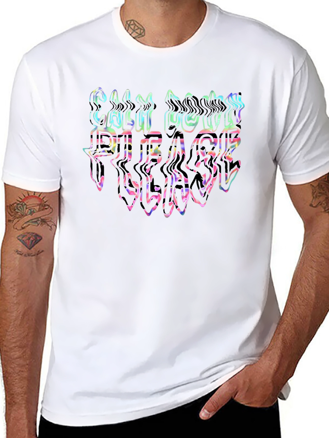 Cool Graphic Tee - Calm Down Please