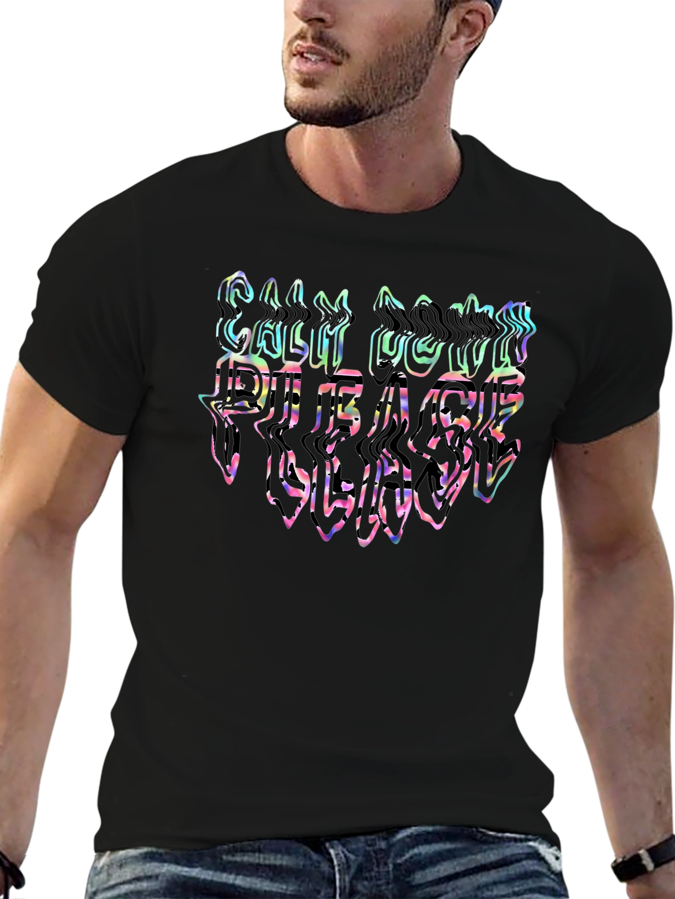 Cool Graphic Tee - Calm Down Please
