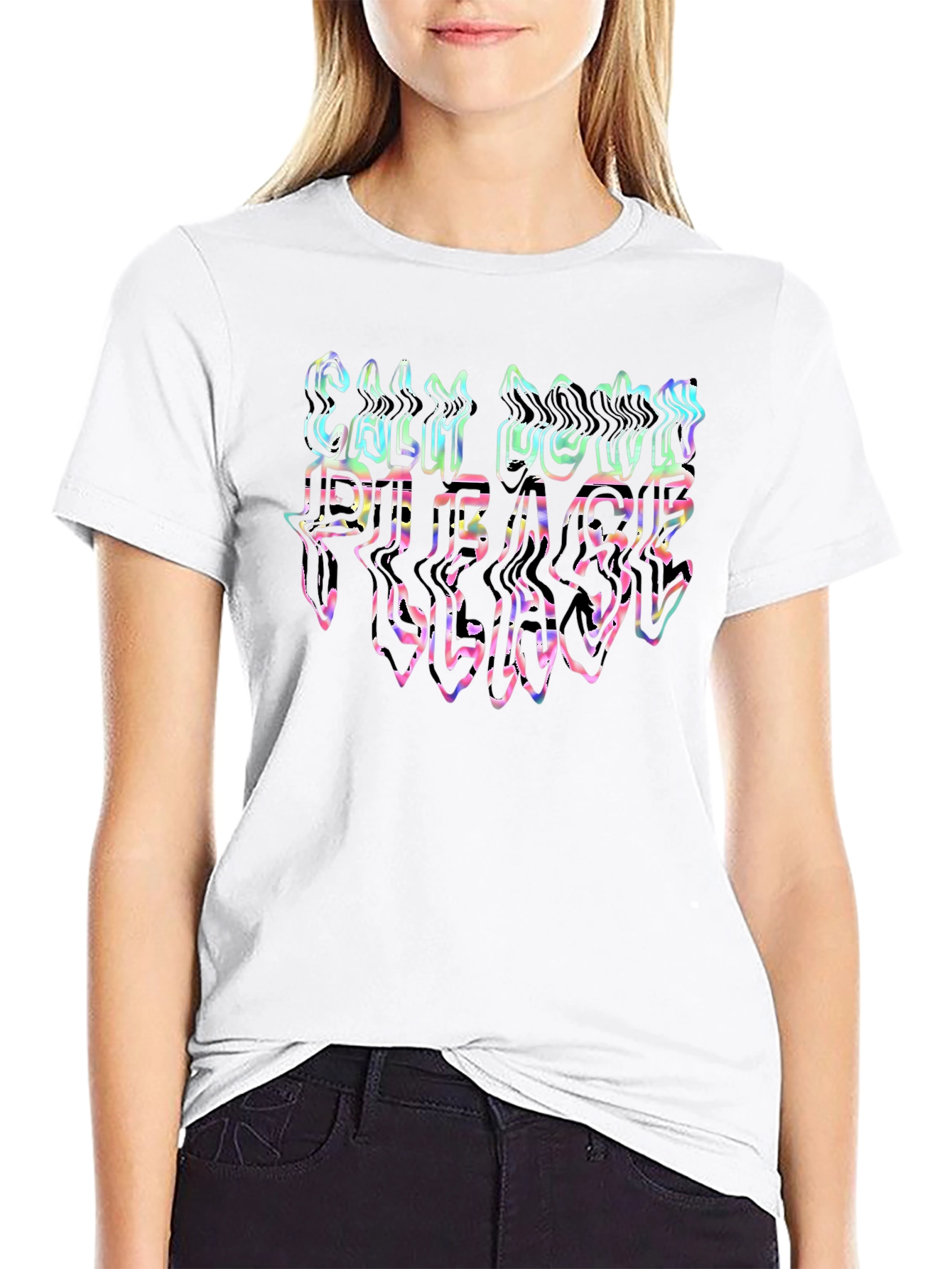 Cool Graphic Tee - Calm Down Please