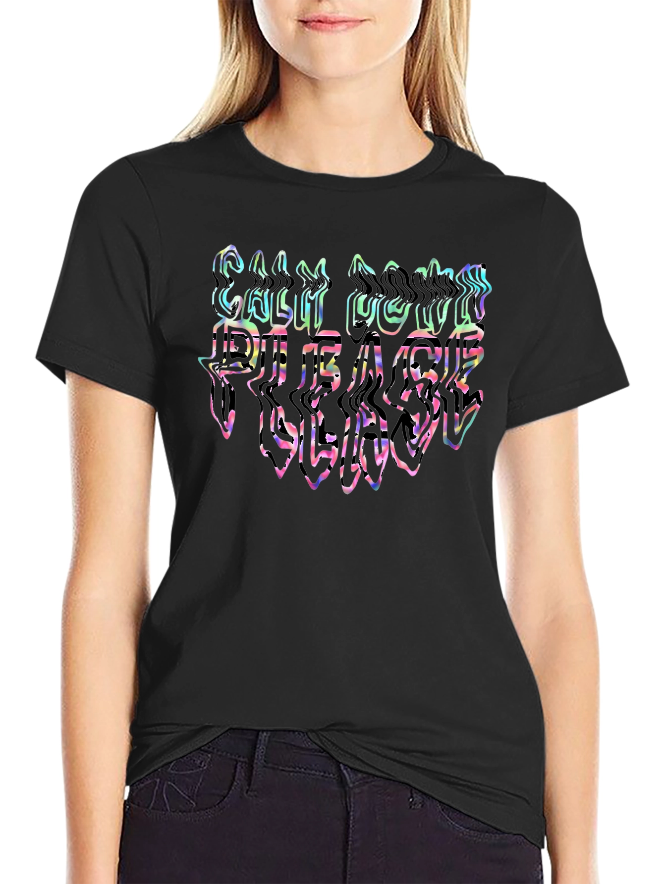 Cool Graphic Tee - Calm Down Please