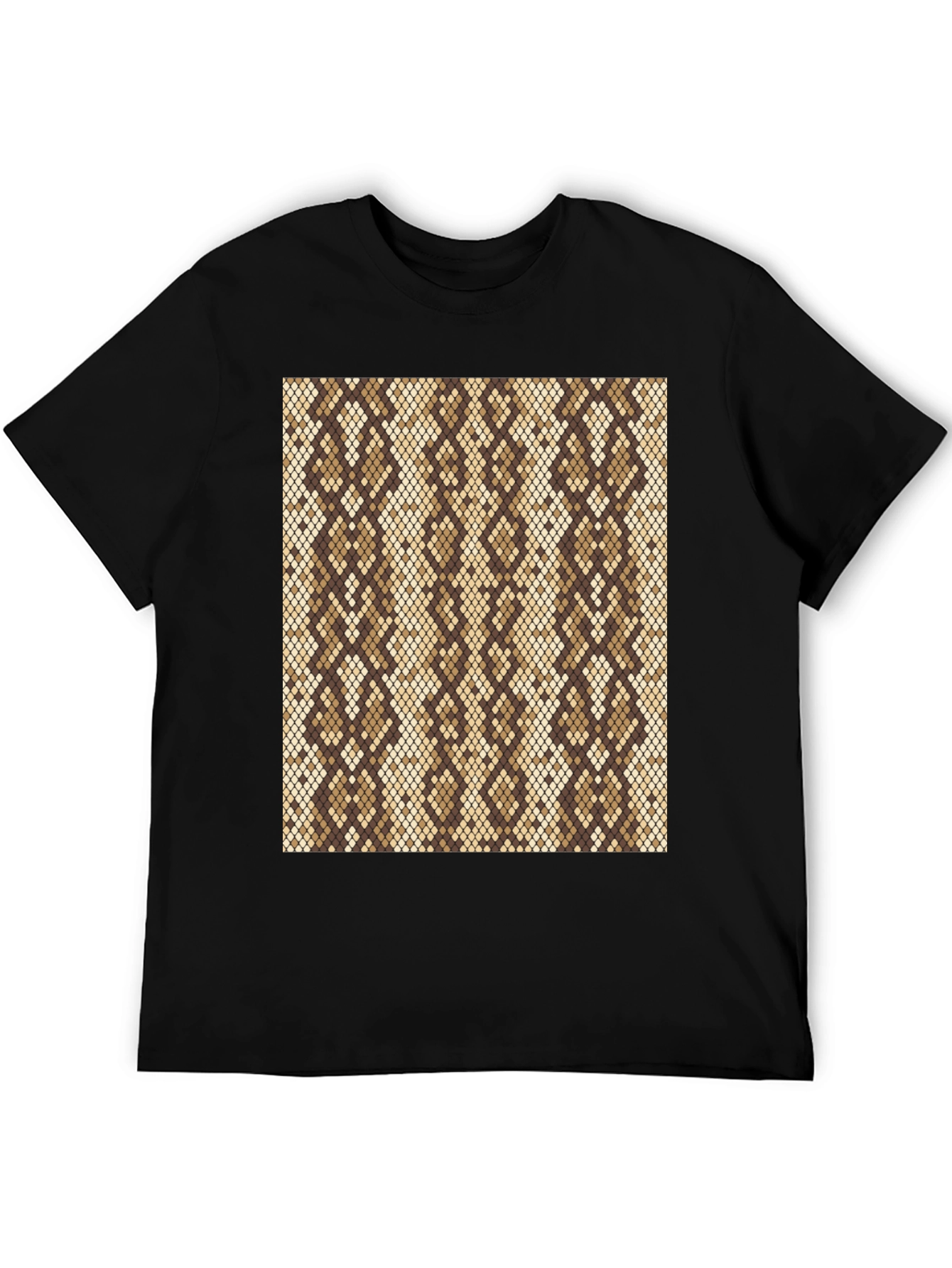 Snakeskin Pattern Black T-Shirt