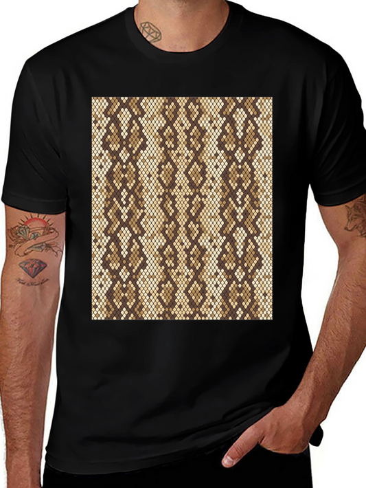 Snakeskin Pattern Black T-Shirt