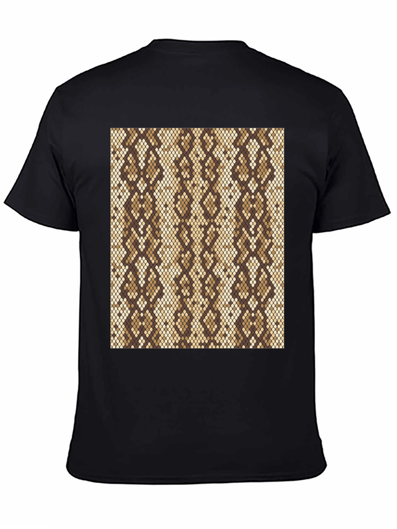 Snakeskin Pattern Black T-Shirt