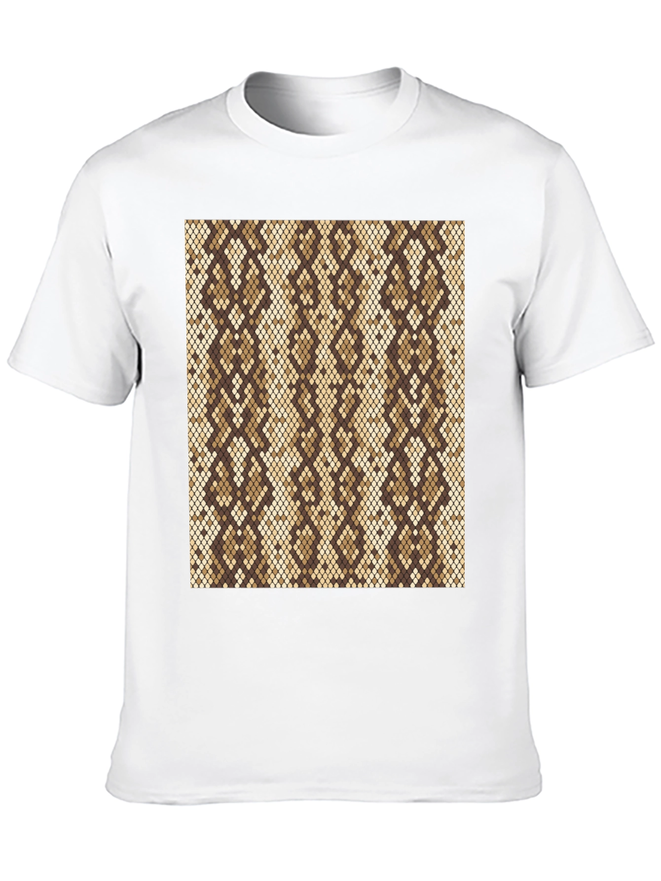 Snakeskin Pattern Black T-Shirt