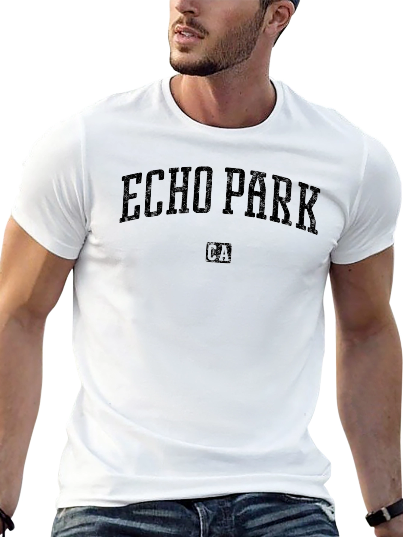 Echo Park CA Black Graphic T-Shirt