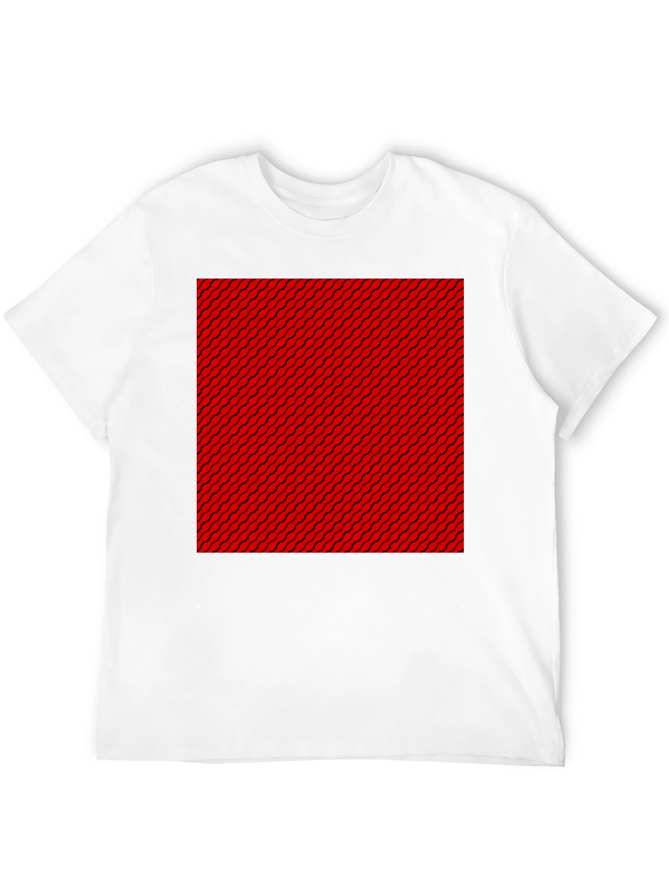 Patterned Graphic Tee - Black