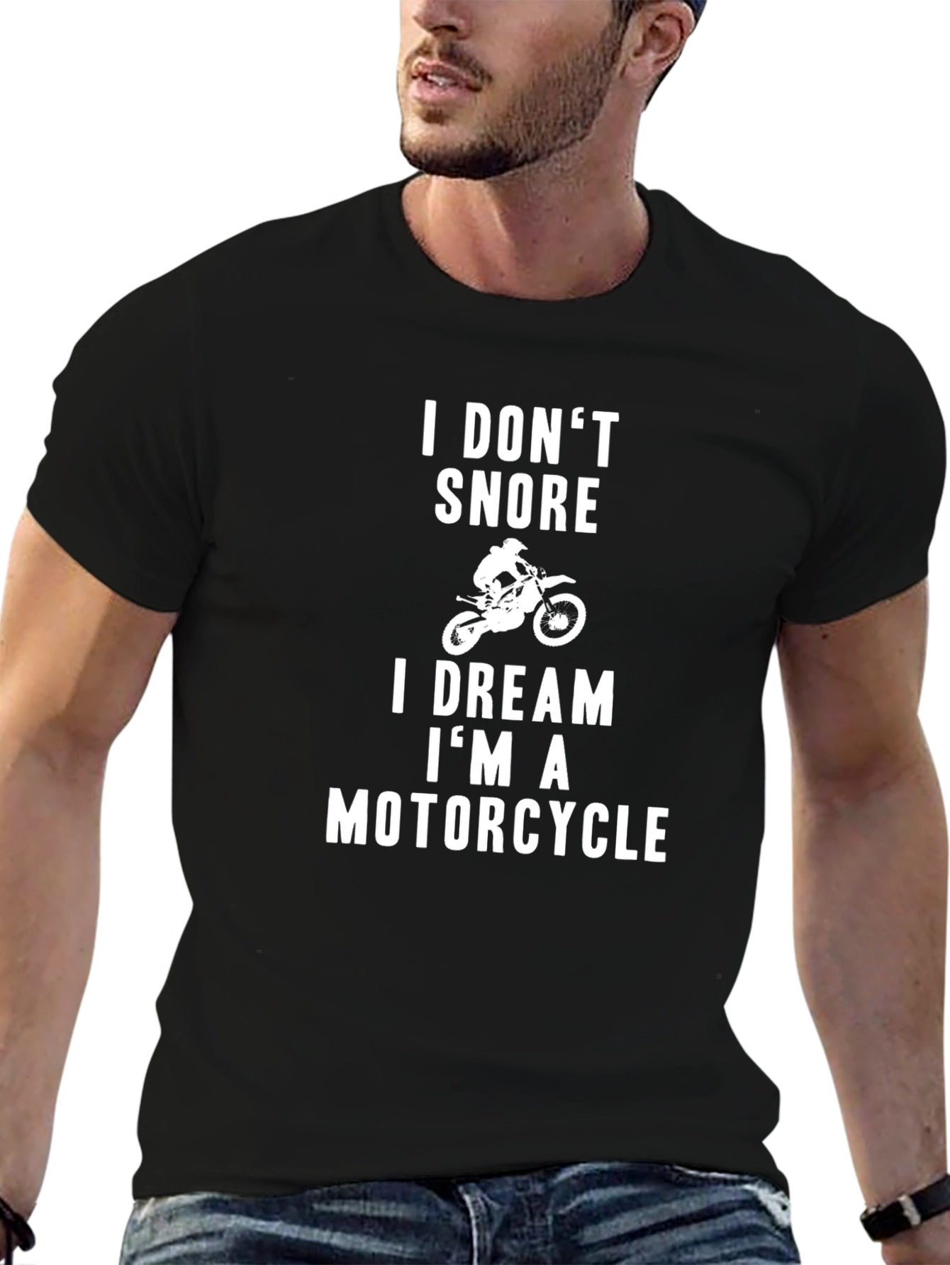 I Dream Im a Motorcycle Funny Graphic Tee