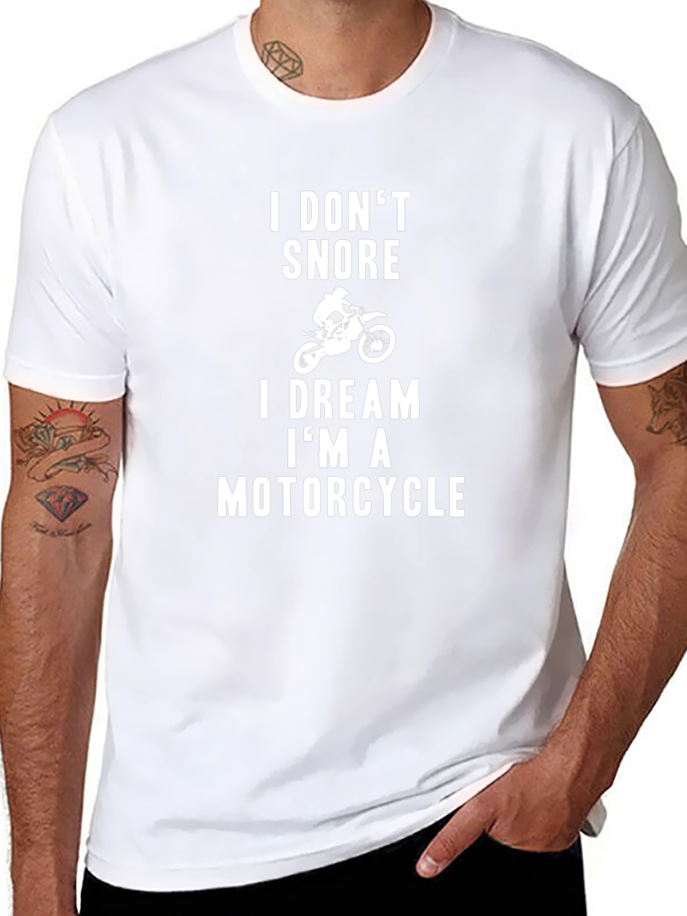 I Dream Im a Motorcycle Funny Graphic Tee