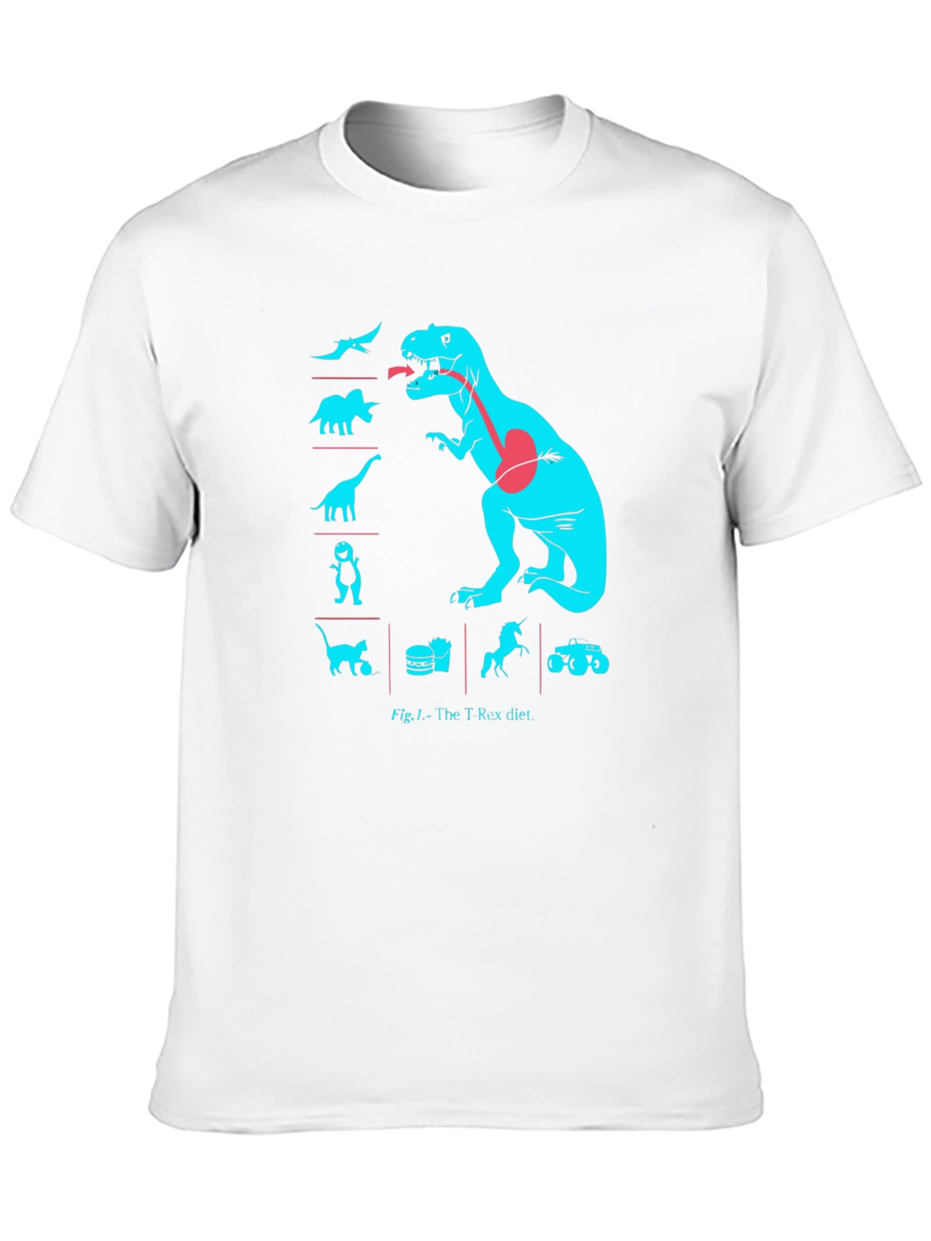 T-Rex Diet Graphic T-Shirt - Funny Dino Tee