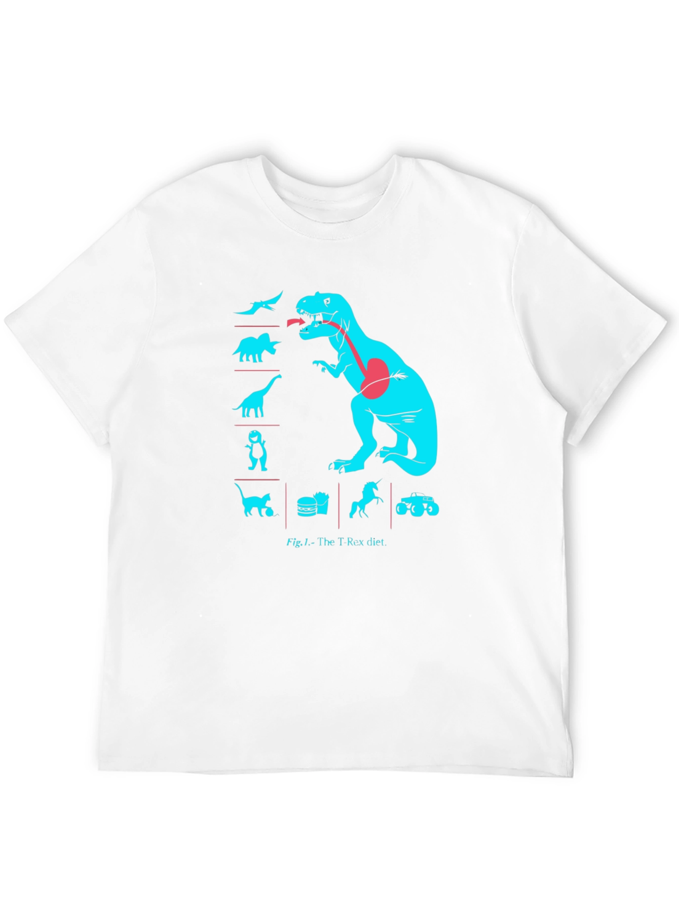 T-Rex Diet Graphic T-Shirt - Funny Dino Tee