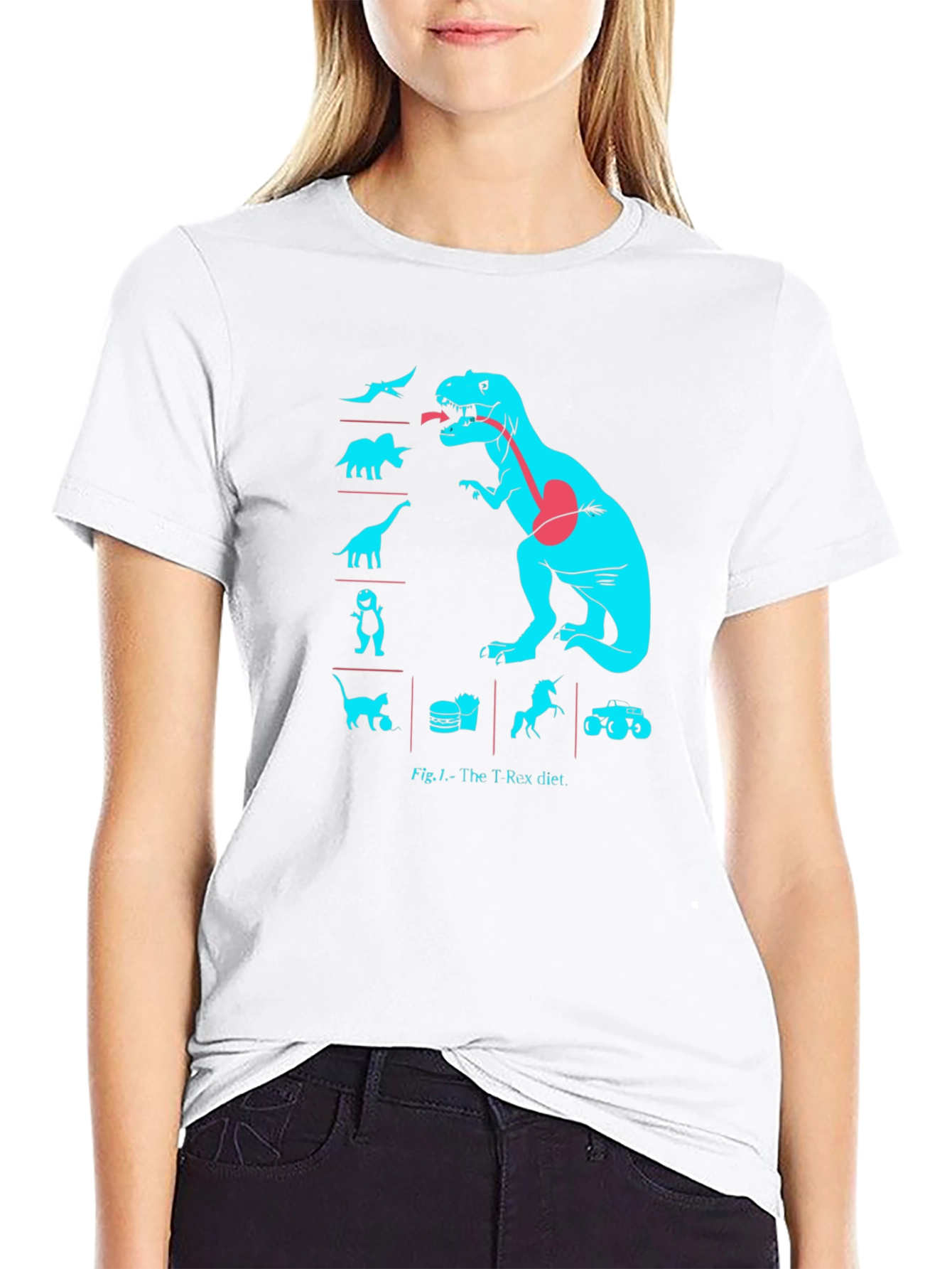T-Rex Diet Graphic T-Shirt - Funny Dino Tee