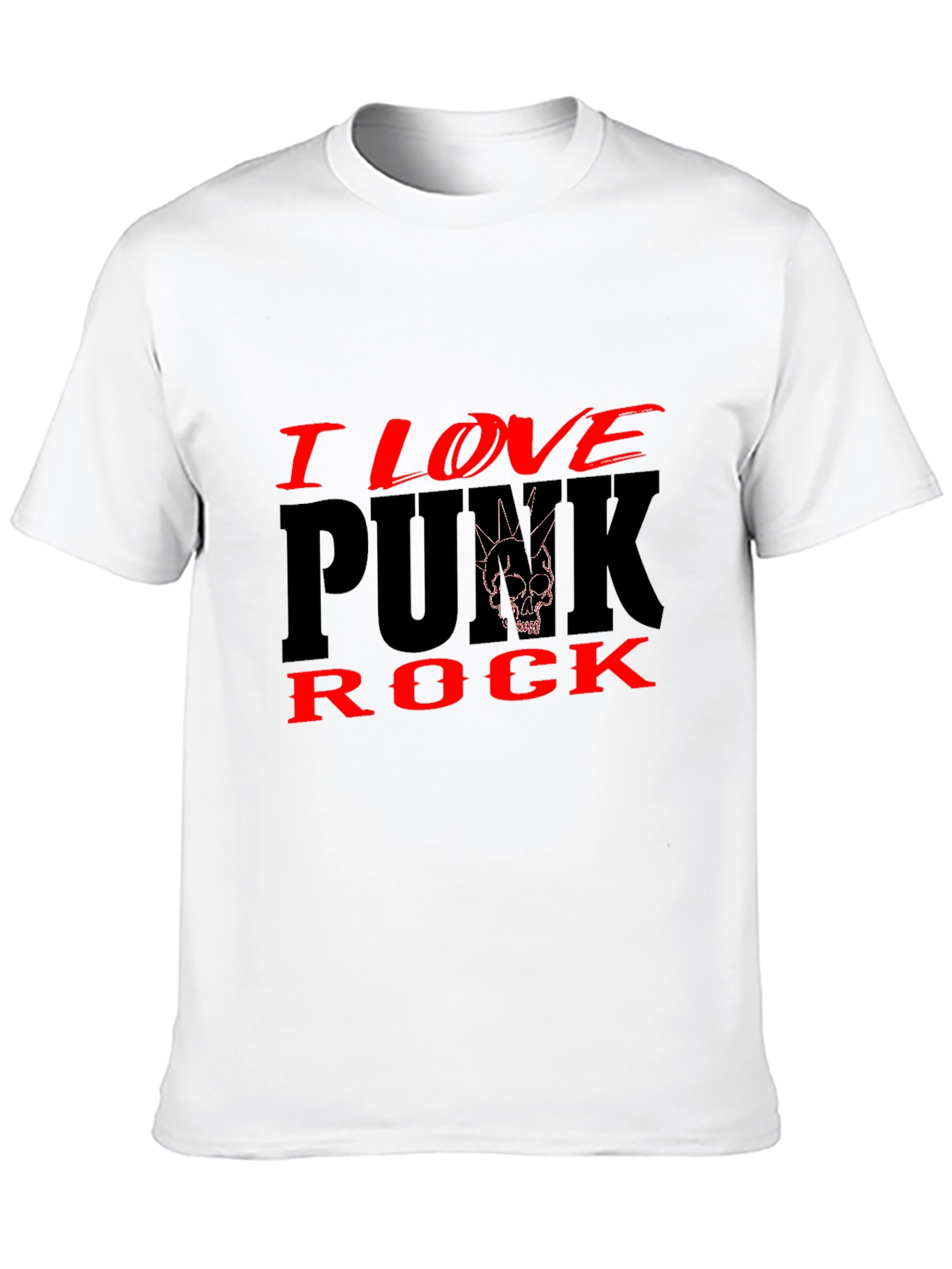I Love Punk Rock Black Graphic Tee