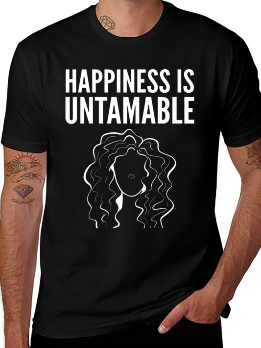 Happiness Is Untamable Black T-Shirt