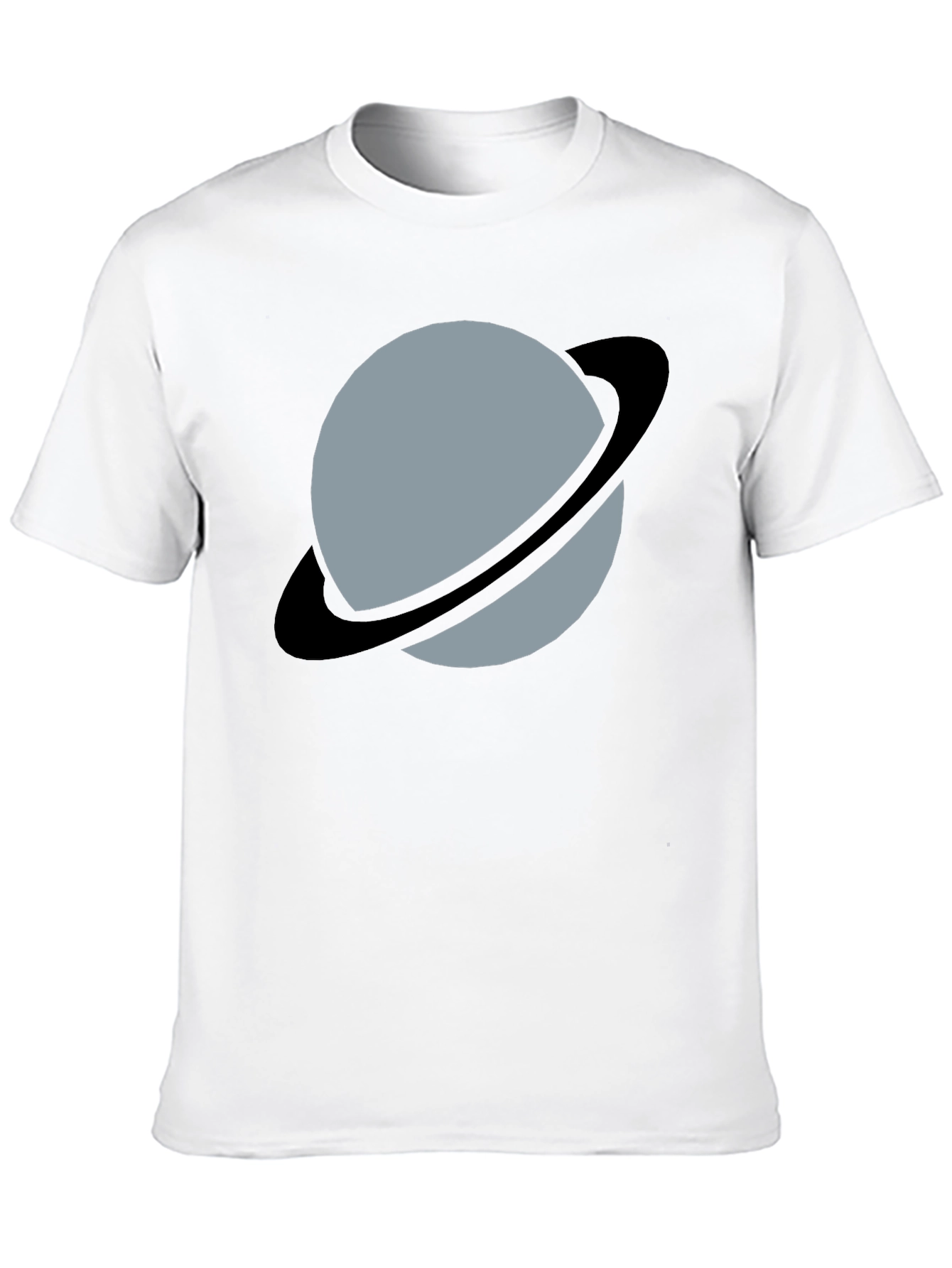 Planet Uranus Graphic Tee - Black Cotton Comfort