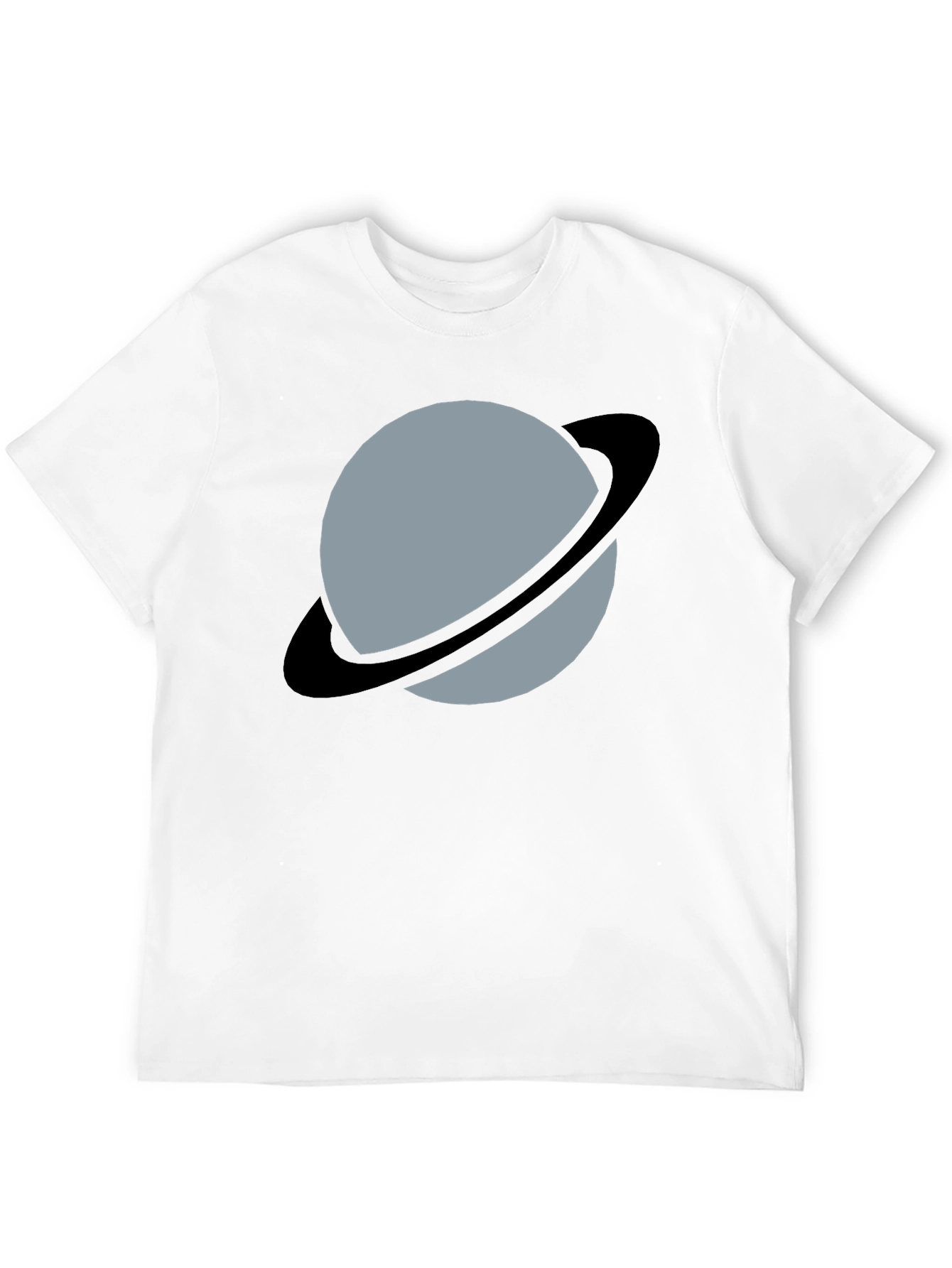 Planet Uranus Graphic Tee - Black Cotton Comfort
