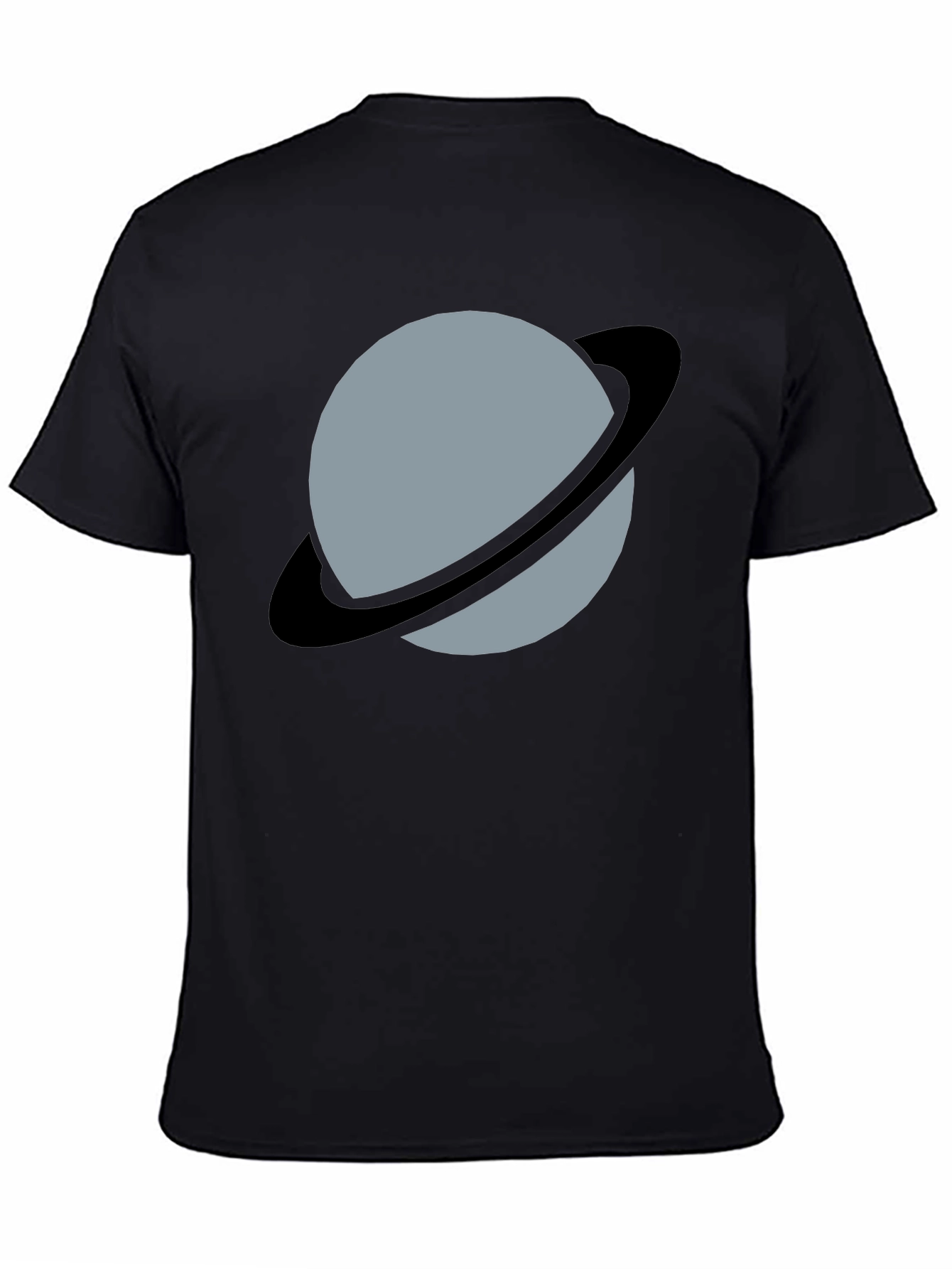 Planet Uranus Graphic Tee - Black Cotton Comfort