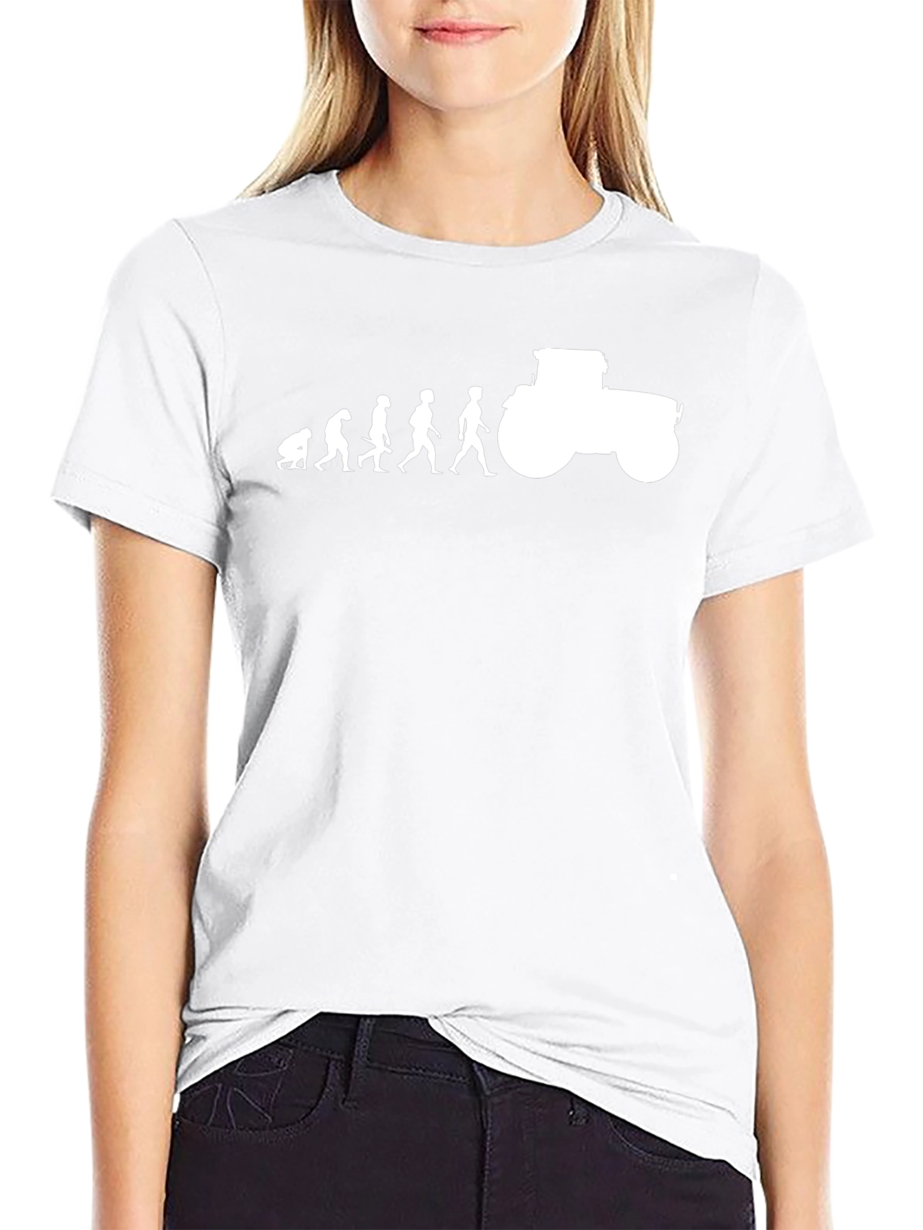 Evolution to Tractor Mens Graphic T-Shirt