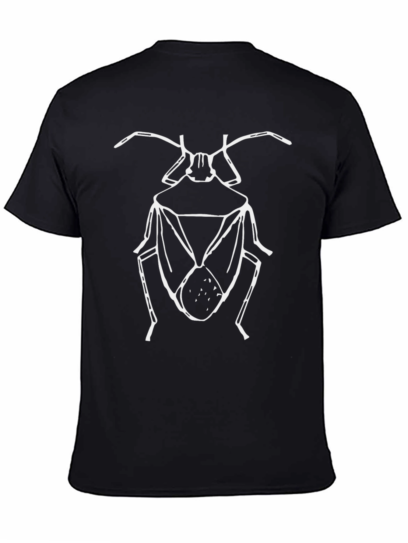 Insect Graphic Tee - Black Cotton Blend T-Shirt