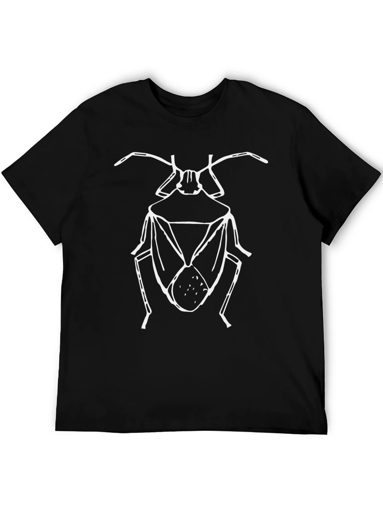 Insect Graphic Tee - Black Cotton Blend T-Shirt