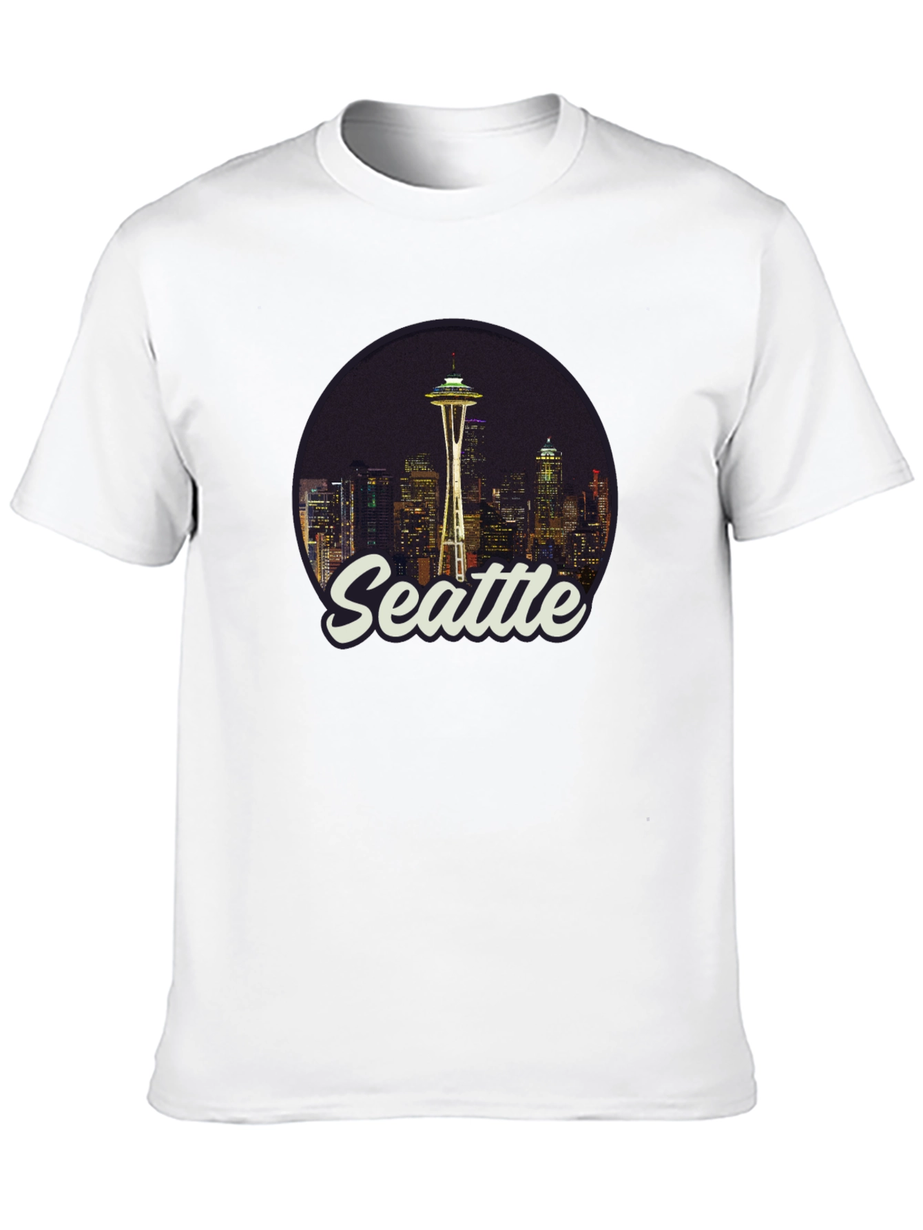 Seattle Skyline Graphic Tee - Black