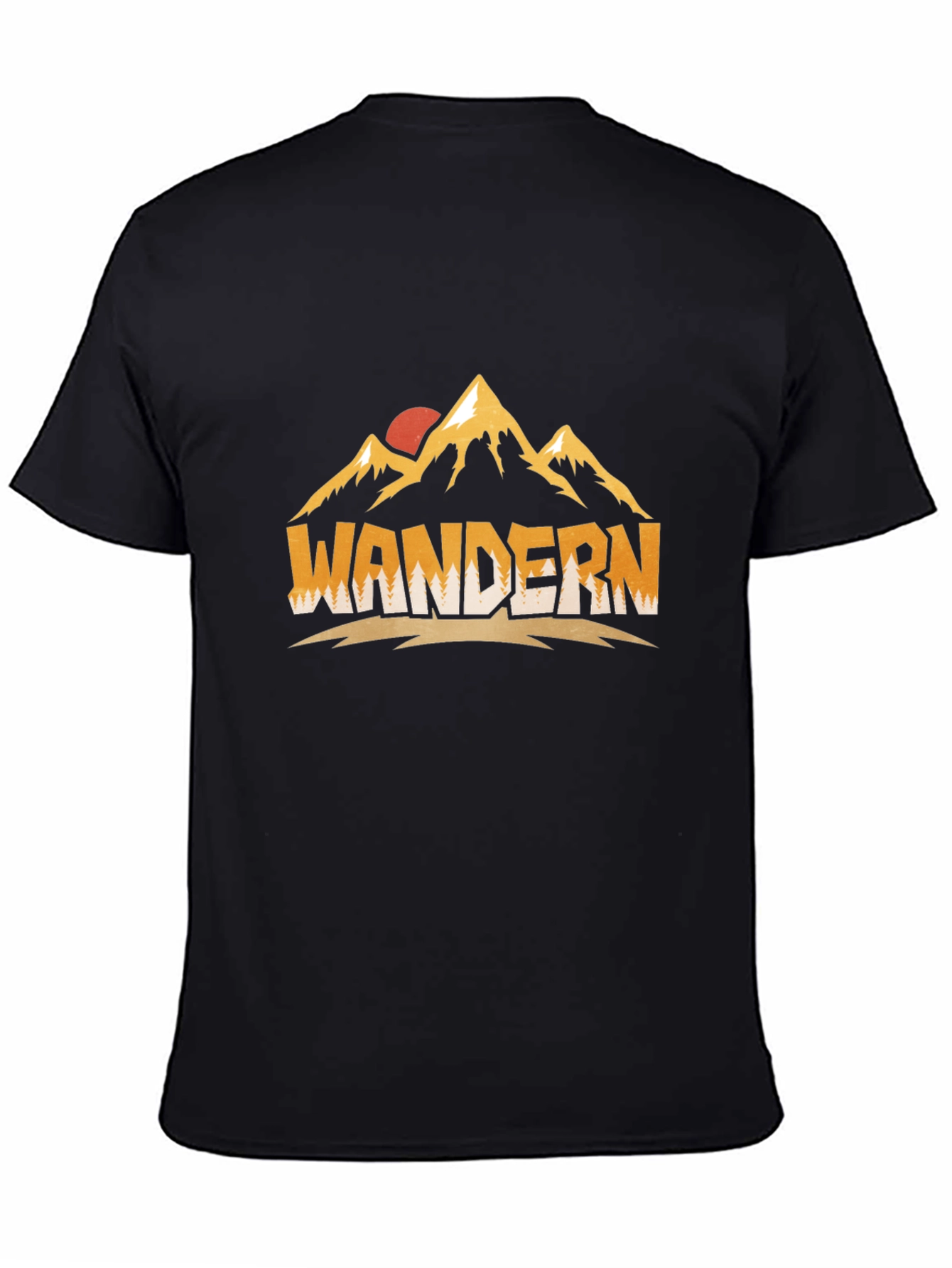 Wandern Mountain Graphic Black Tee