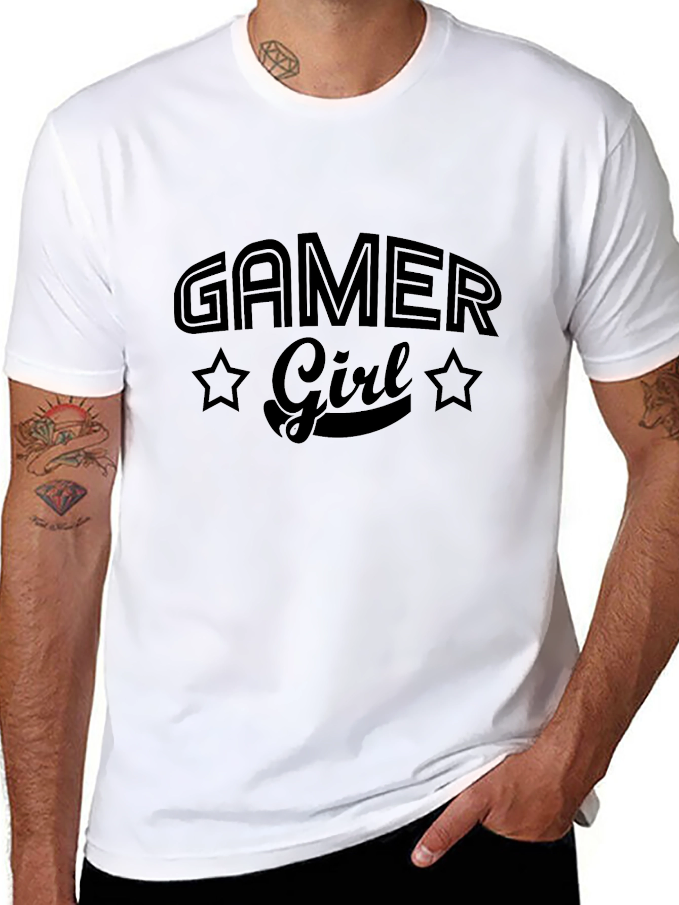 Gamer Girl Graphic Tee - Black